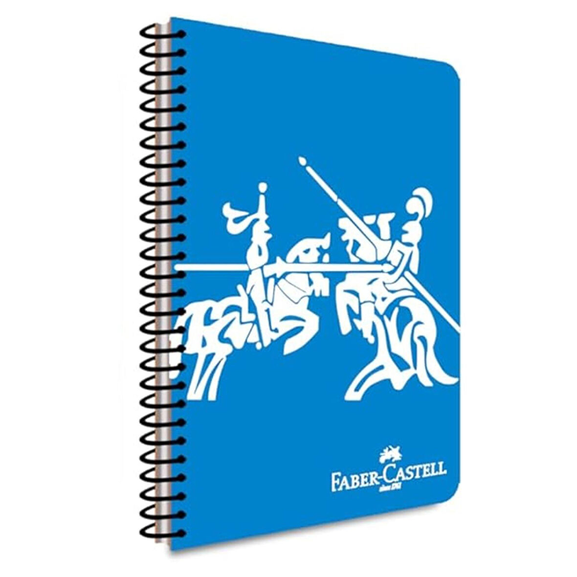 Faber-Castell Knights A4 100 Yaprak Plastik Kapak Spiralli Defter Çizgisiz