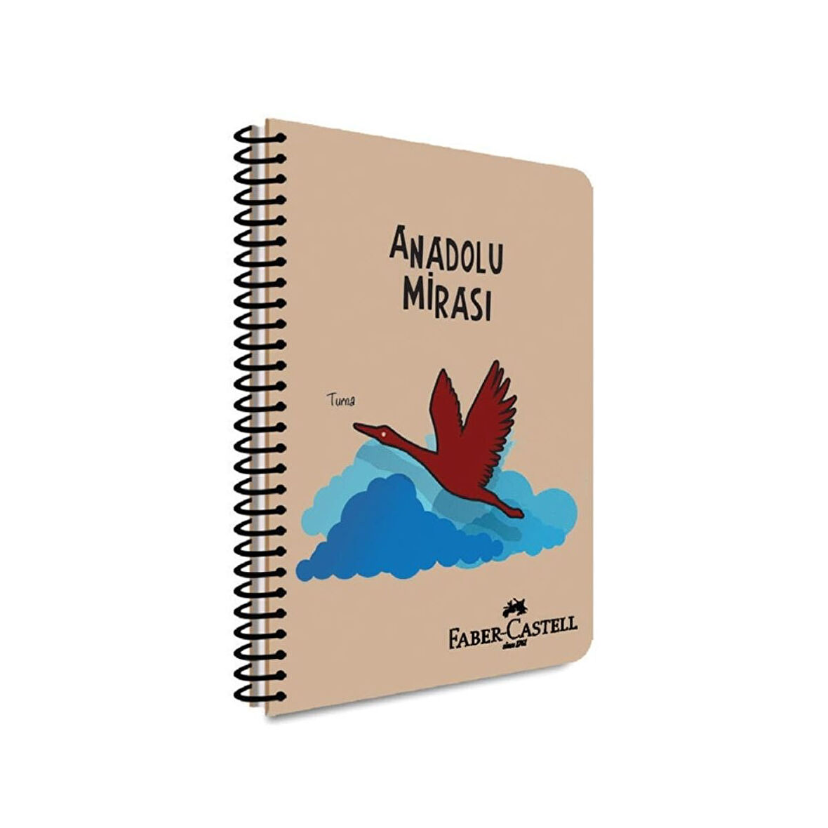  Faber Castell Anadolu Mirası A4 Kraft Çizgili 100 Yaprak Kapak Spiralli Defter