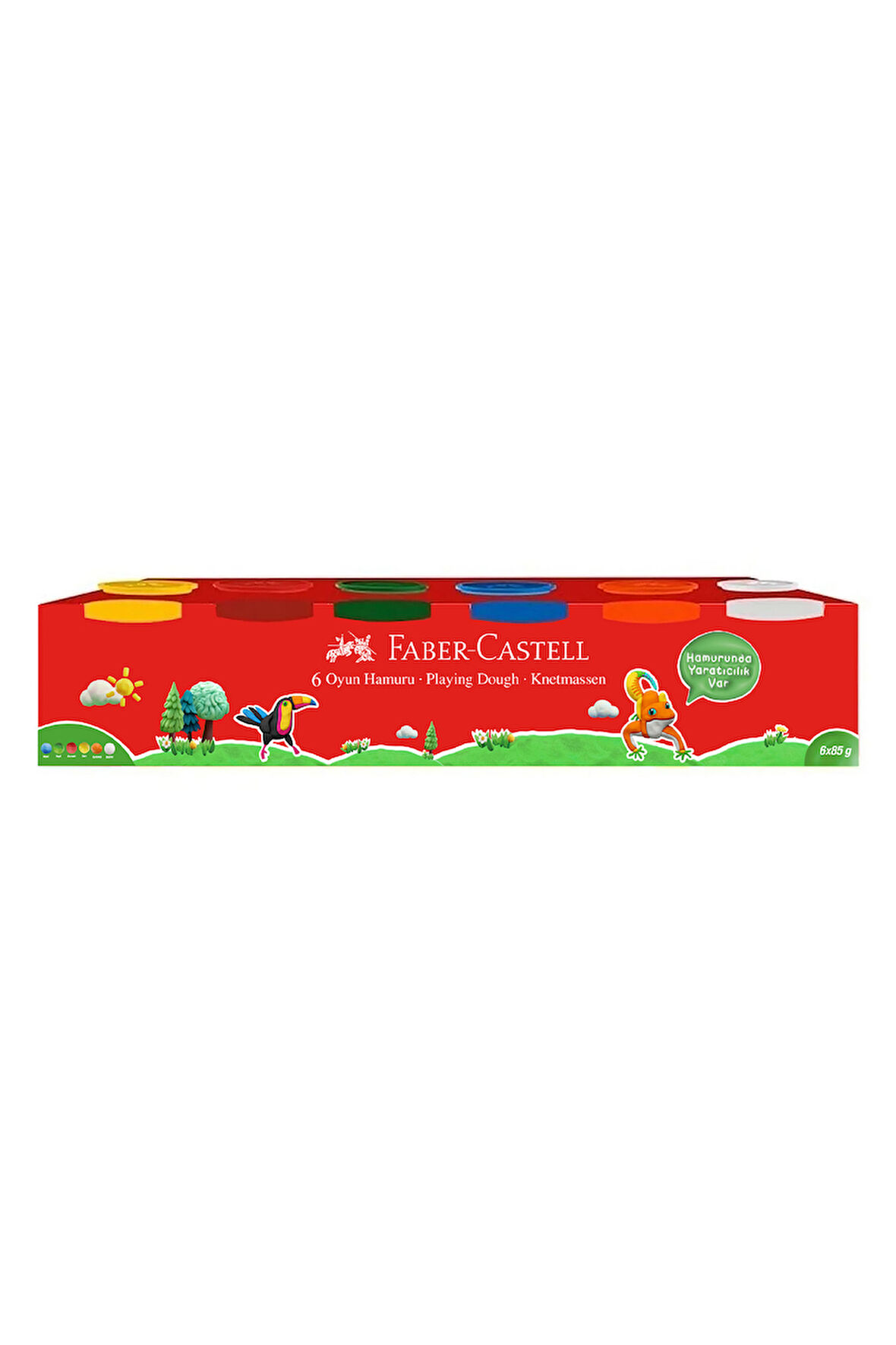 Oyun Hamuru 6 Renk,6x85 gr,Klasik Renkler,Yumuşak Hamur,Eğlenceli Hamur Seti