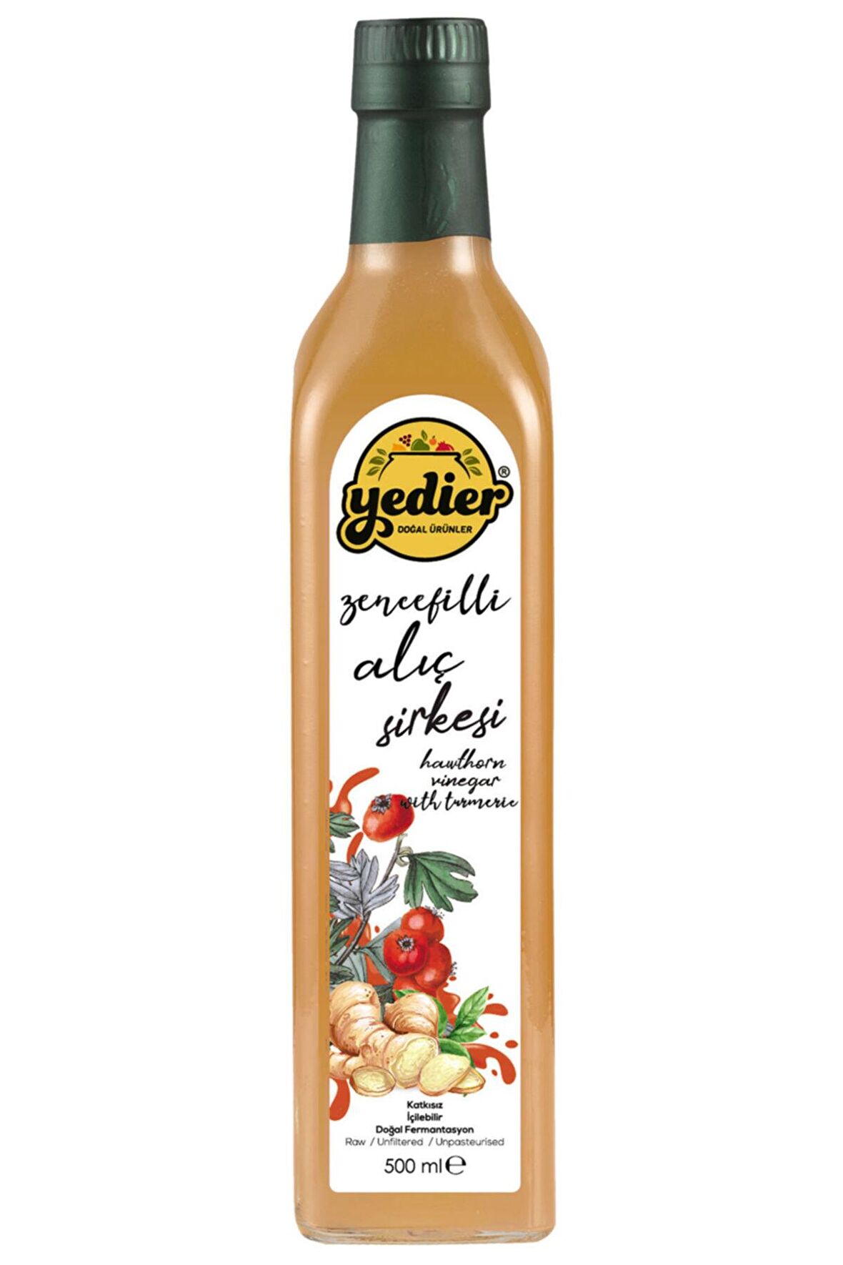 Yedier Zencefilli Aliç Sirkesi 500 ml