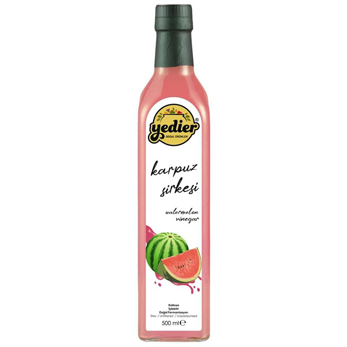 İçilebilir Doğal Fermantasyon Katkısız Karpuz Sirkesi 500ml