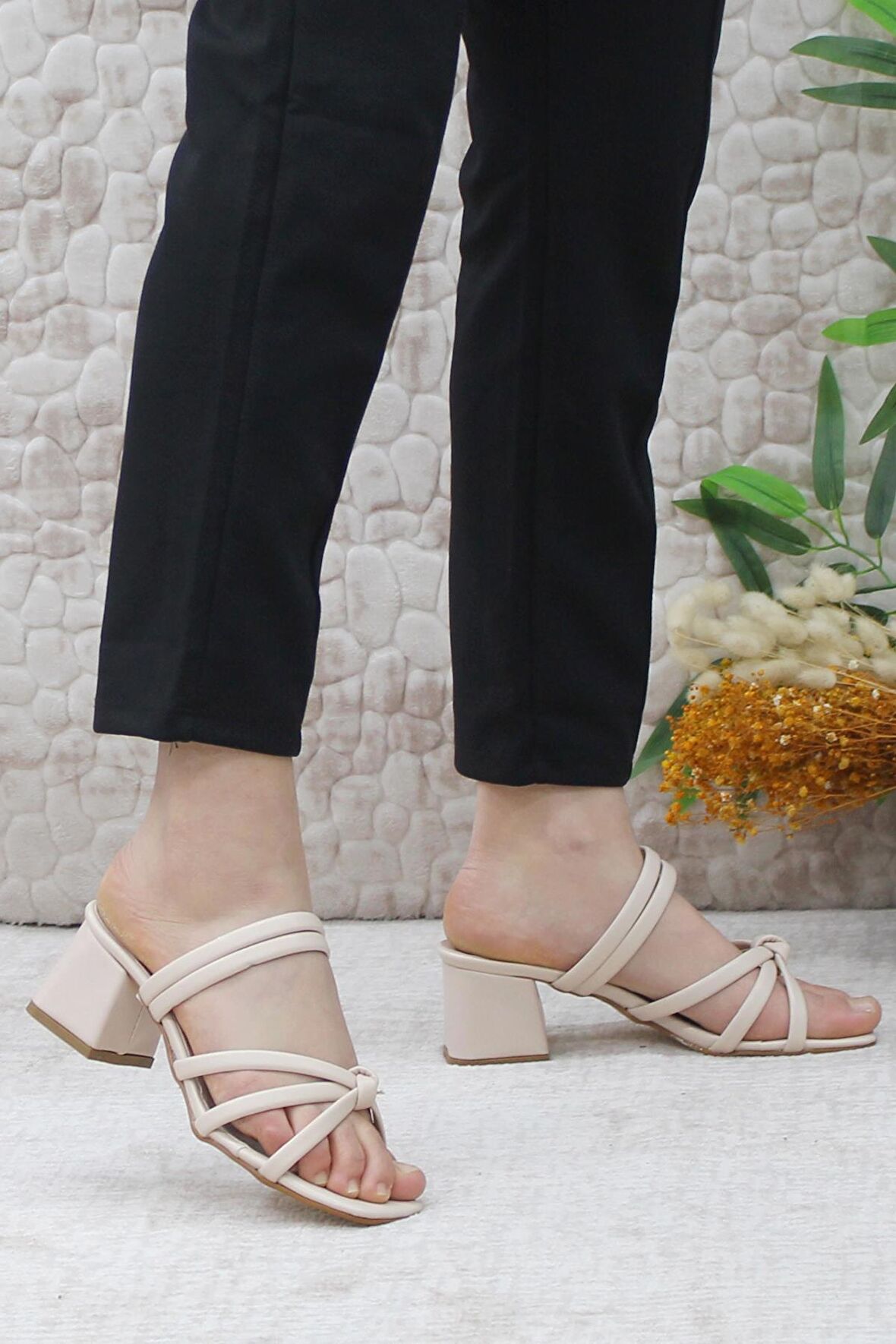 Mehmet Mete 124 Topuklu Fashion Kadın Terlik