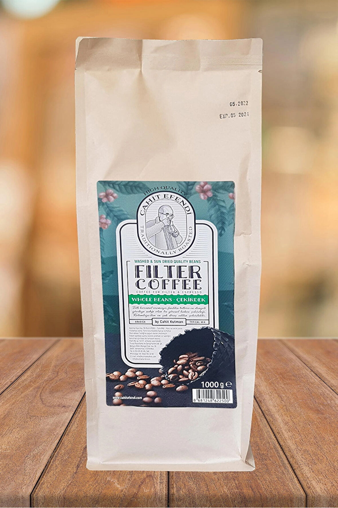 Cahit Efendi Kahveleri Öğütülmemiş Çekirdek 1000 Gr. Filtre Ve Espresso
