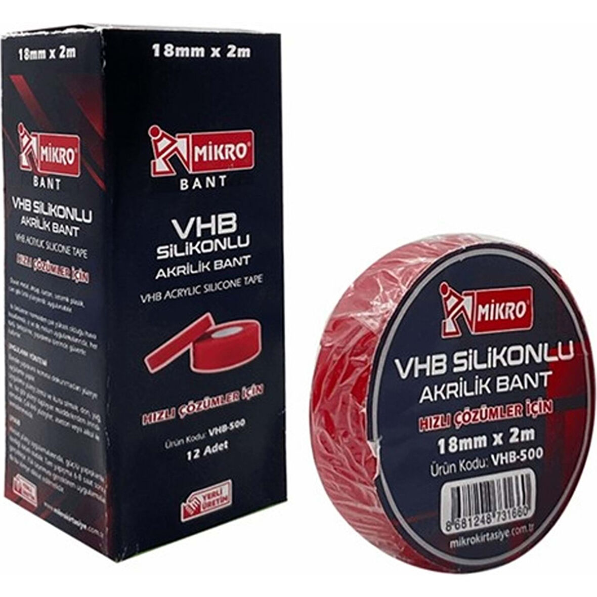 Akrilik Bant 18MMX2MT 12 Li VHB-500