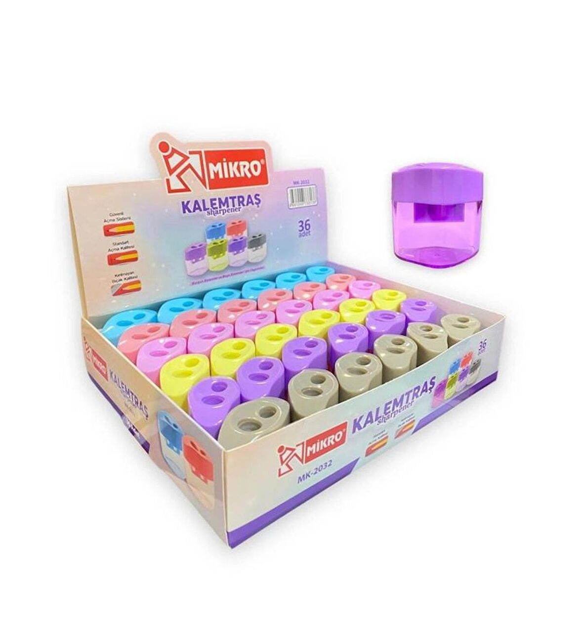 Mikro Kalemtıraş Mk 2032 36   36'lı Paket / Mikro
