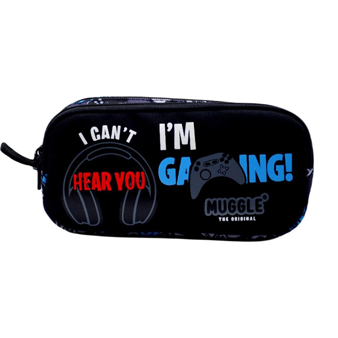 Muggle Game Over Siyah 2 Gözlü Kalemlik Çantası (MU-9444)