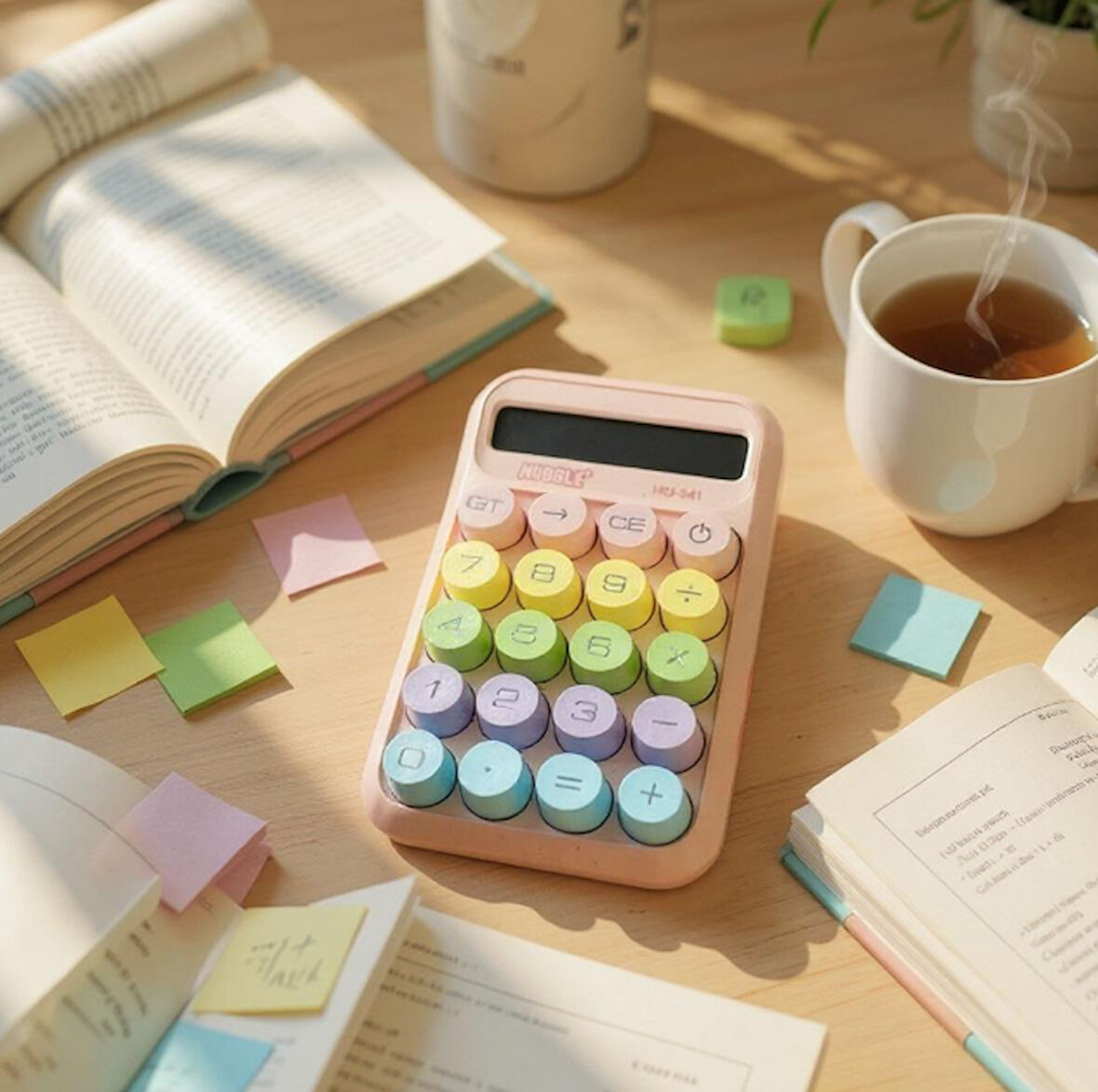 Mu-541 10 Haneli Hesap Makinesi Pempe Renkli