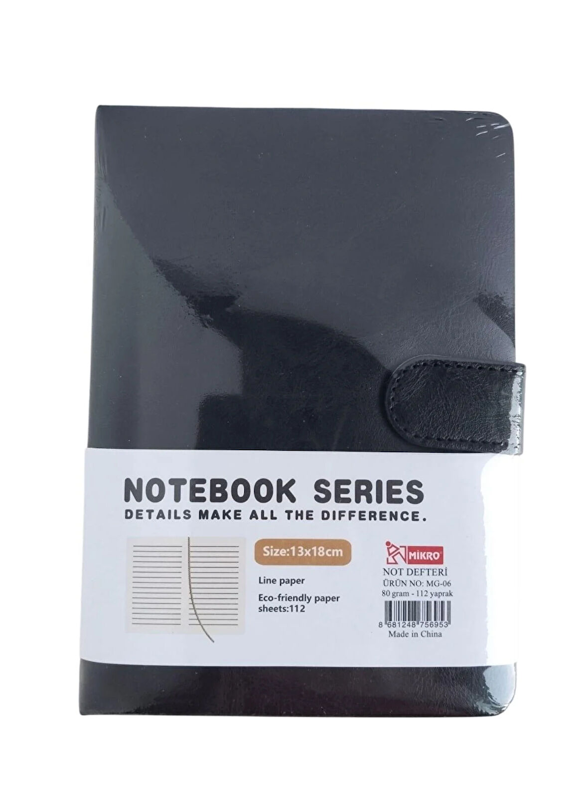 Mikro Mg-06 Magnteli Not Defteri Düz Renkler