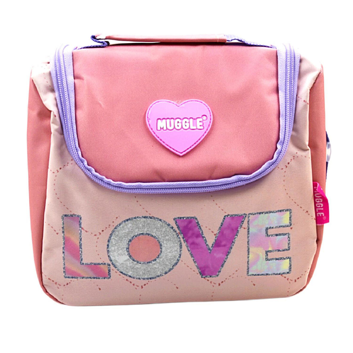 Muggle Love Tek Bölmeli Termoslu Beslenme Çantası Pudra Pembe (MU-5781)