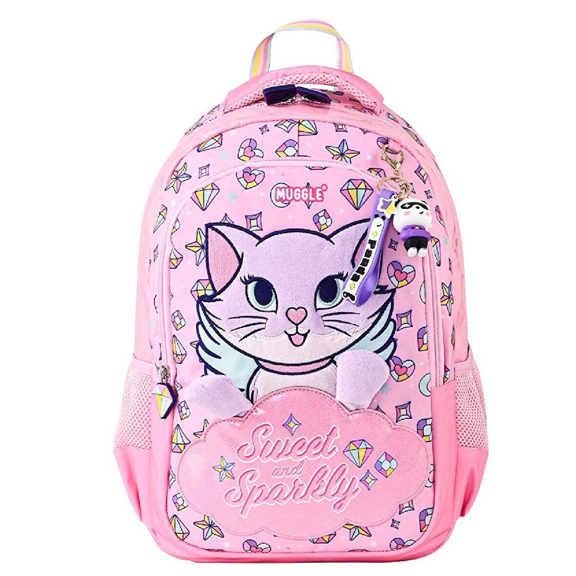 Muggle 2 Bölmeli Sweet And Sparkly Okul Sırt Çantası Pembe (MU-5796)