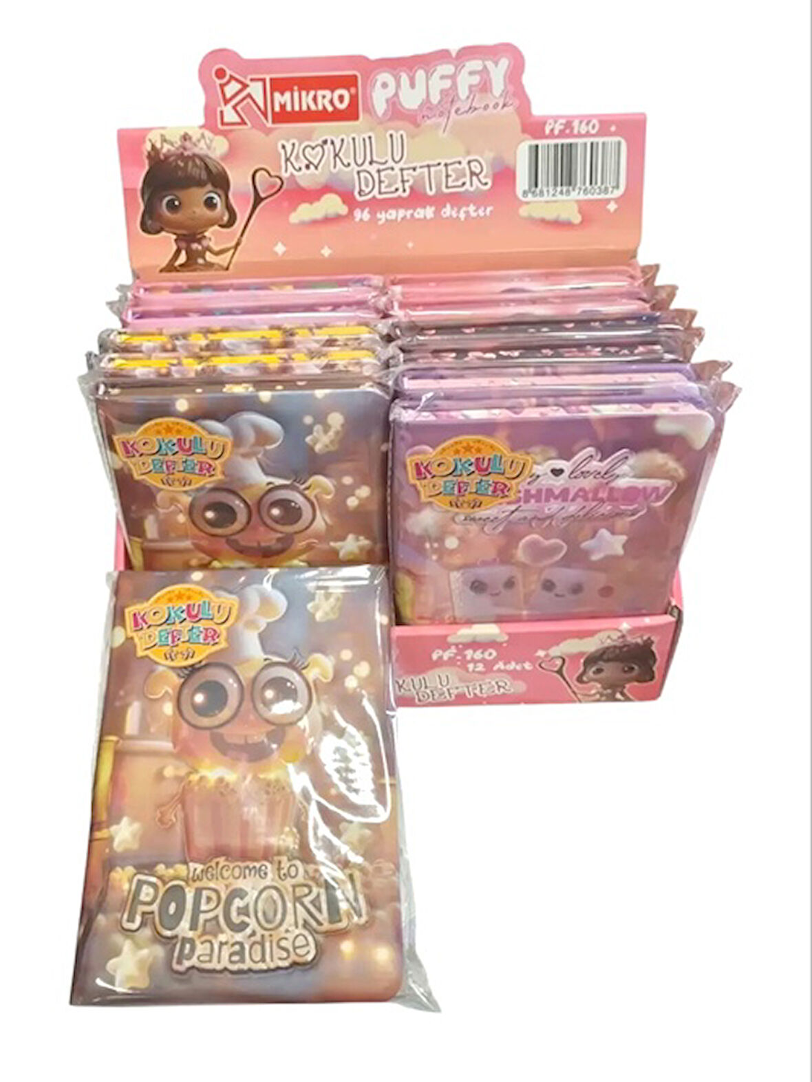 Mikro Puffy Kokulu Defter Not Defteri 13x18cm Karışık - 1 adet