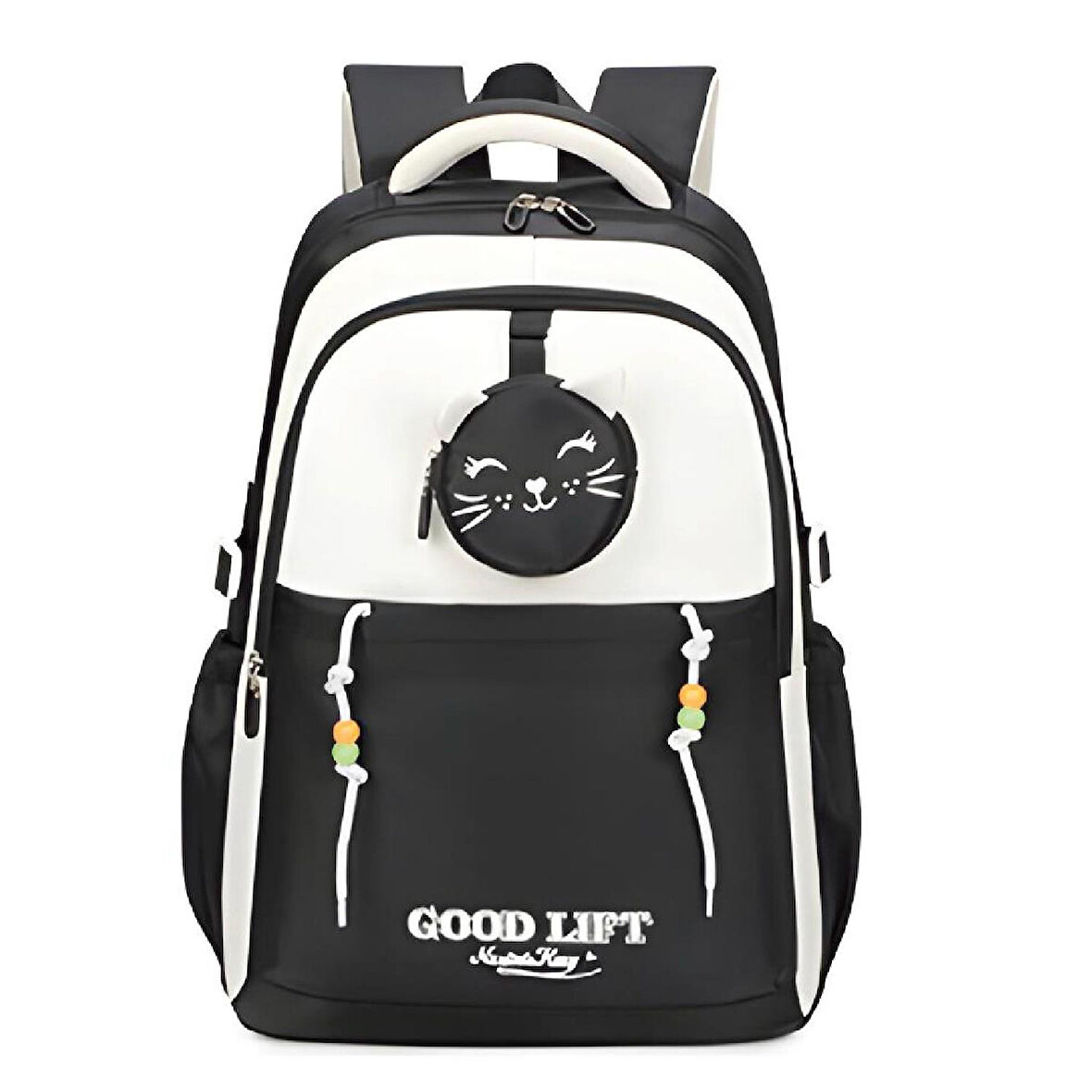 Muggle 3 Bölmeli Good Lift Kolej Okul Sırt Çantası Siyah (MU-1582)