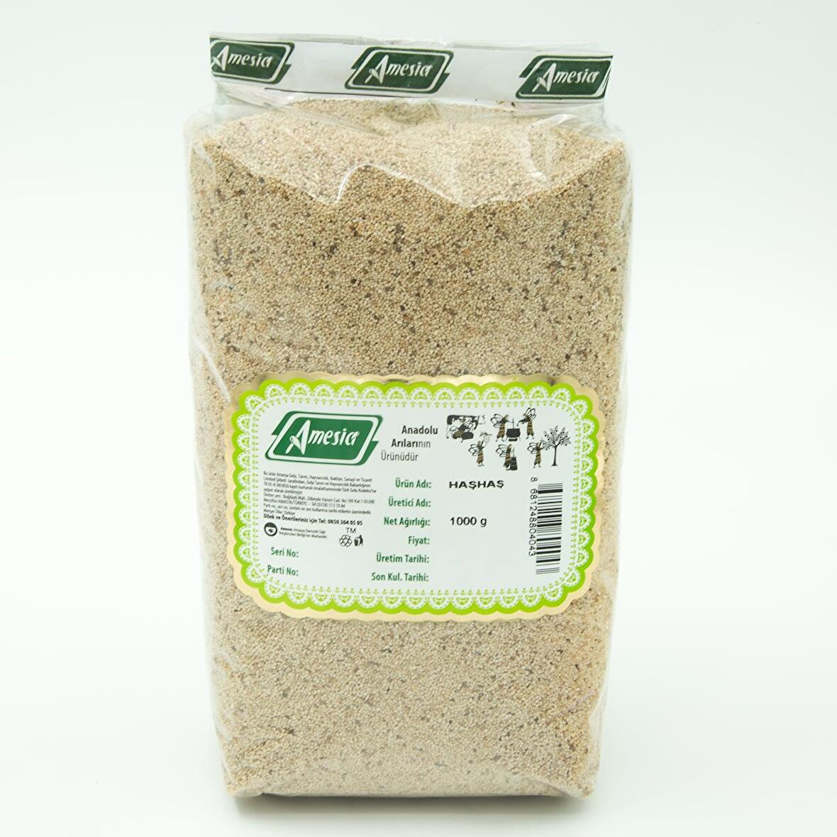 DÖVÜLMEMİŞ HAŞHAŞ 1000 G.