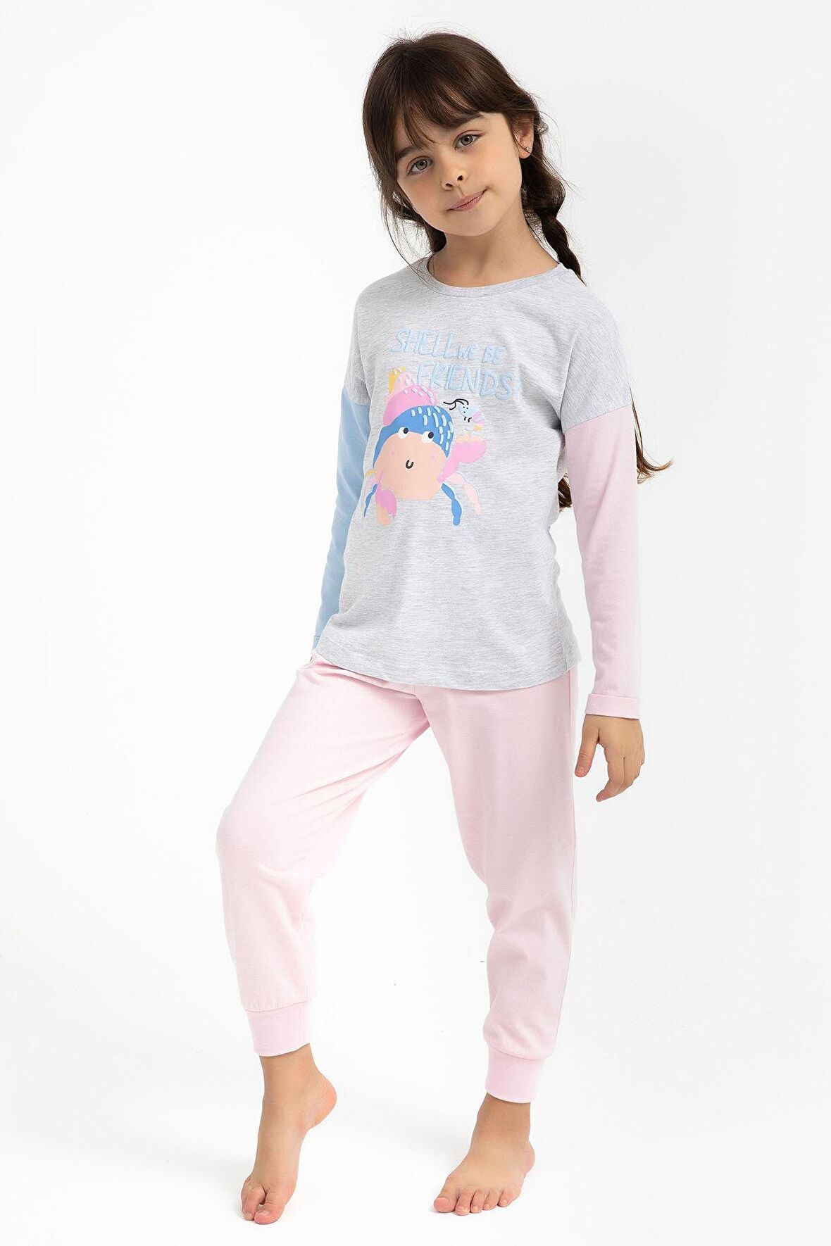 Rolypoly Shall We Be Friends Karmelanj Kız Çocuk Pijama Takımı