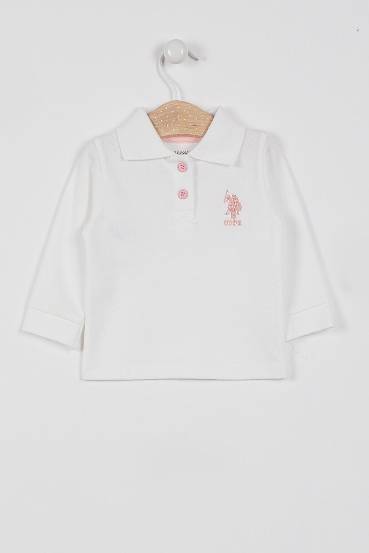 Lisanslı Classic Krem Bebek Uzun Kol Yakalı Sweatshirt