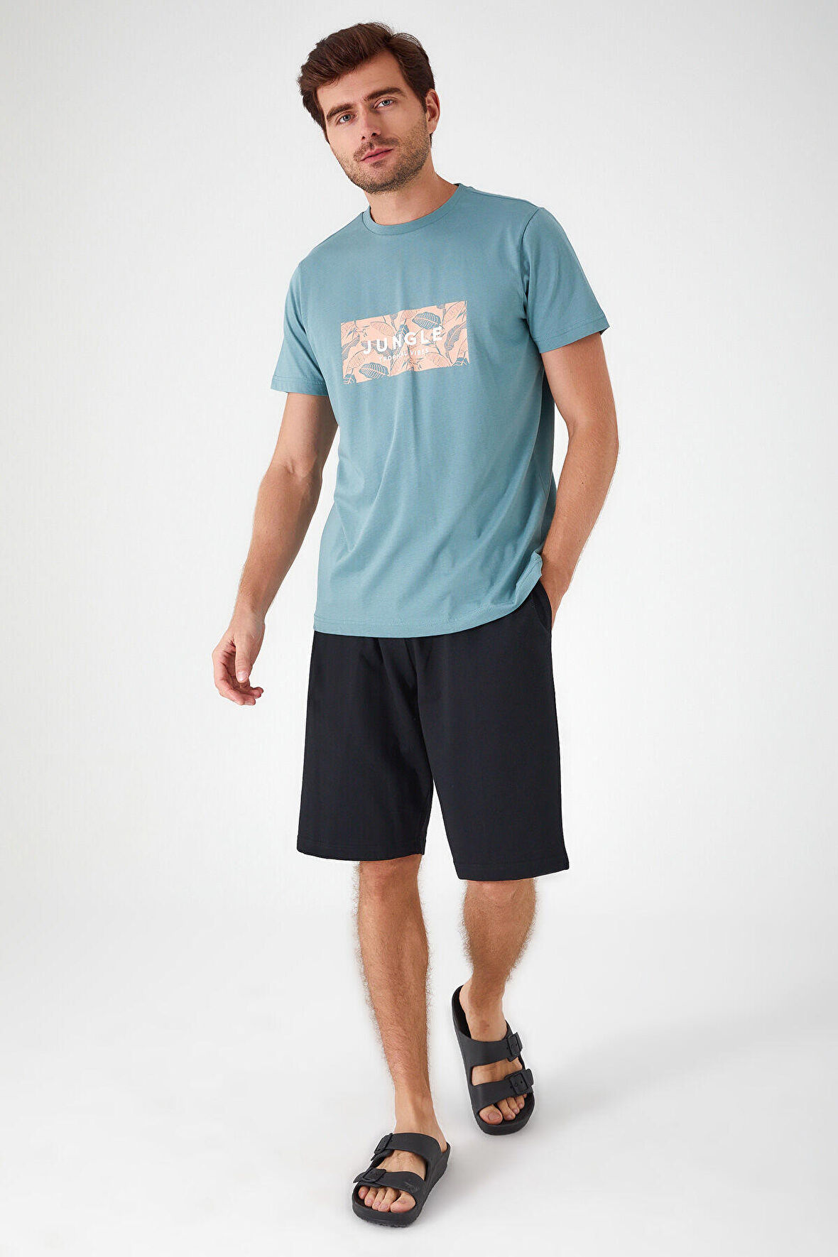 Arnetta Tropic Petrol Erkek Bermuda Takım