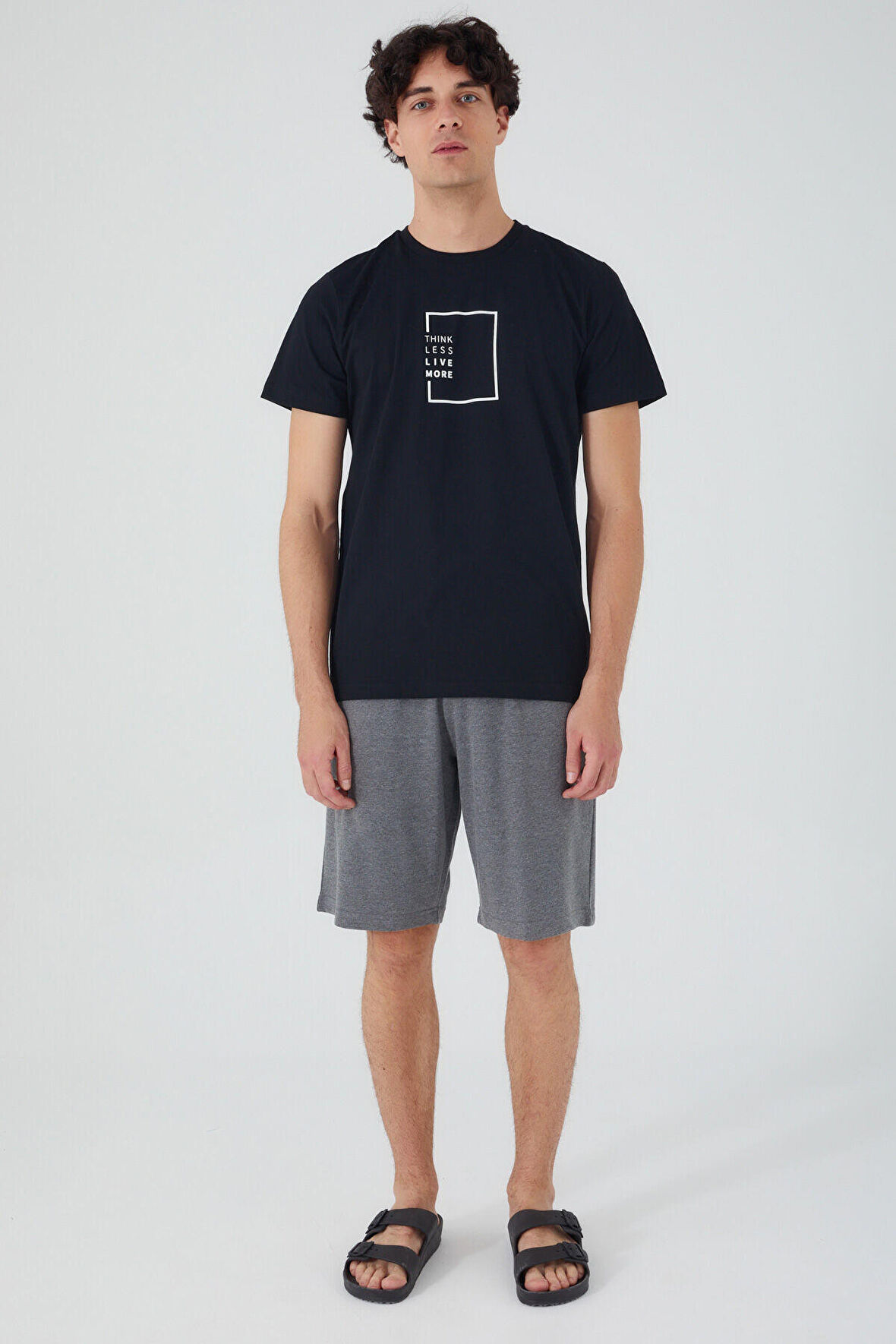 Arnetta Think Less Live More Siyah Erkek Bermuda Takım