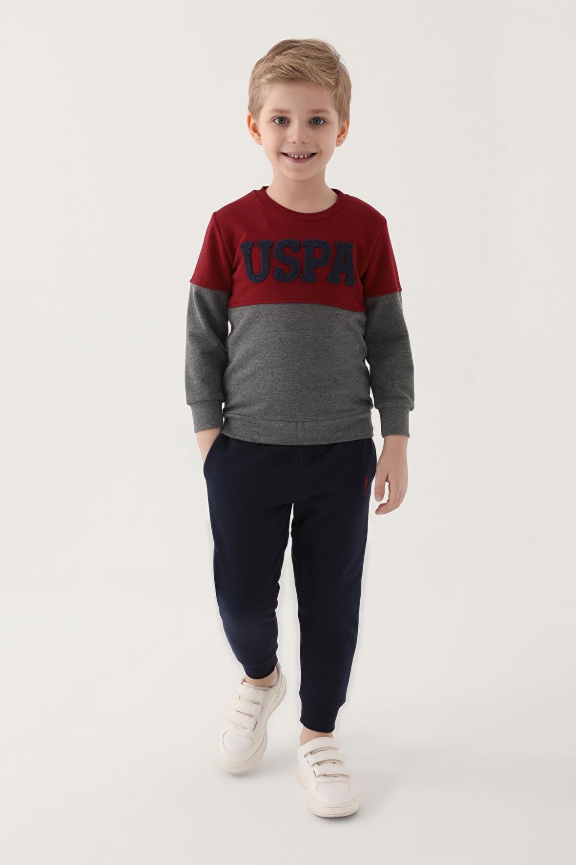 US1331 - Krem - U.S. Polo Assn. Erkek Çocuk Kapri Takım