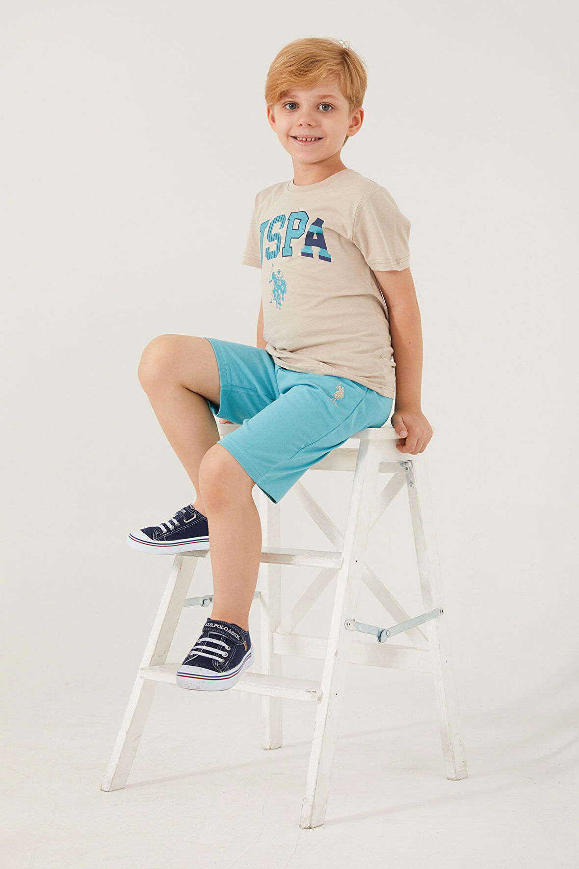 U.S. Polo Assn İntensely Comfortable Kum Erkek Çocuk Bermuda Takım