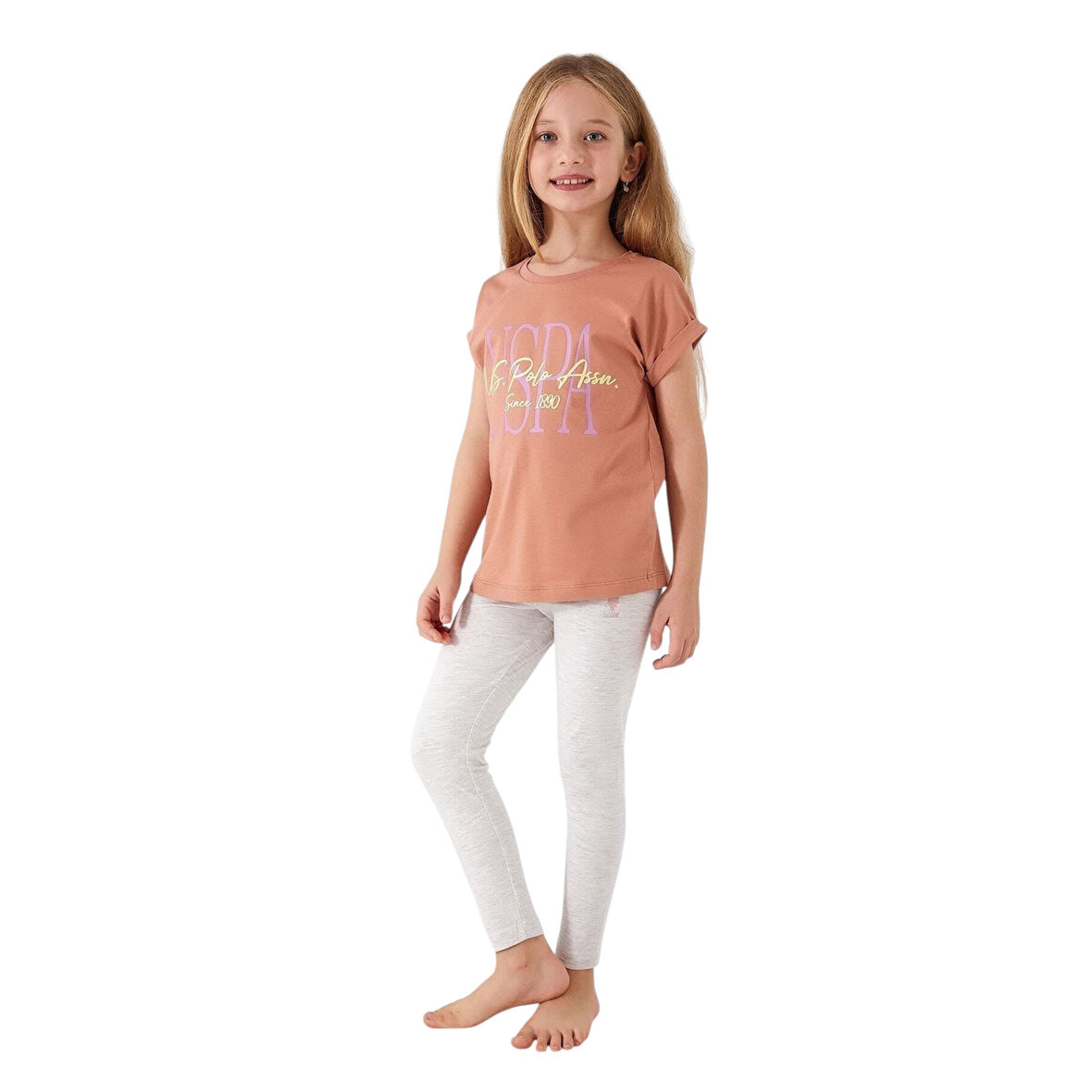 Inclined Writing Kız Çocuk Tayt Takım