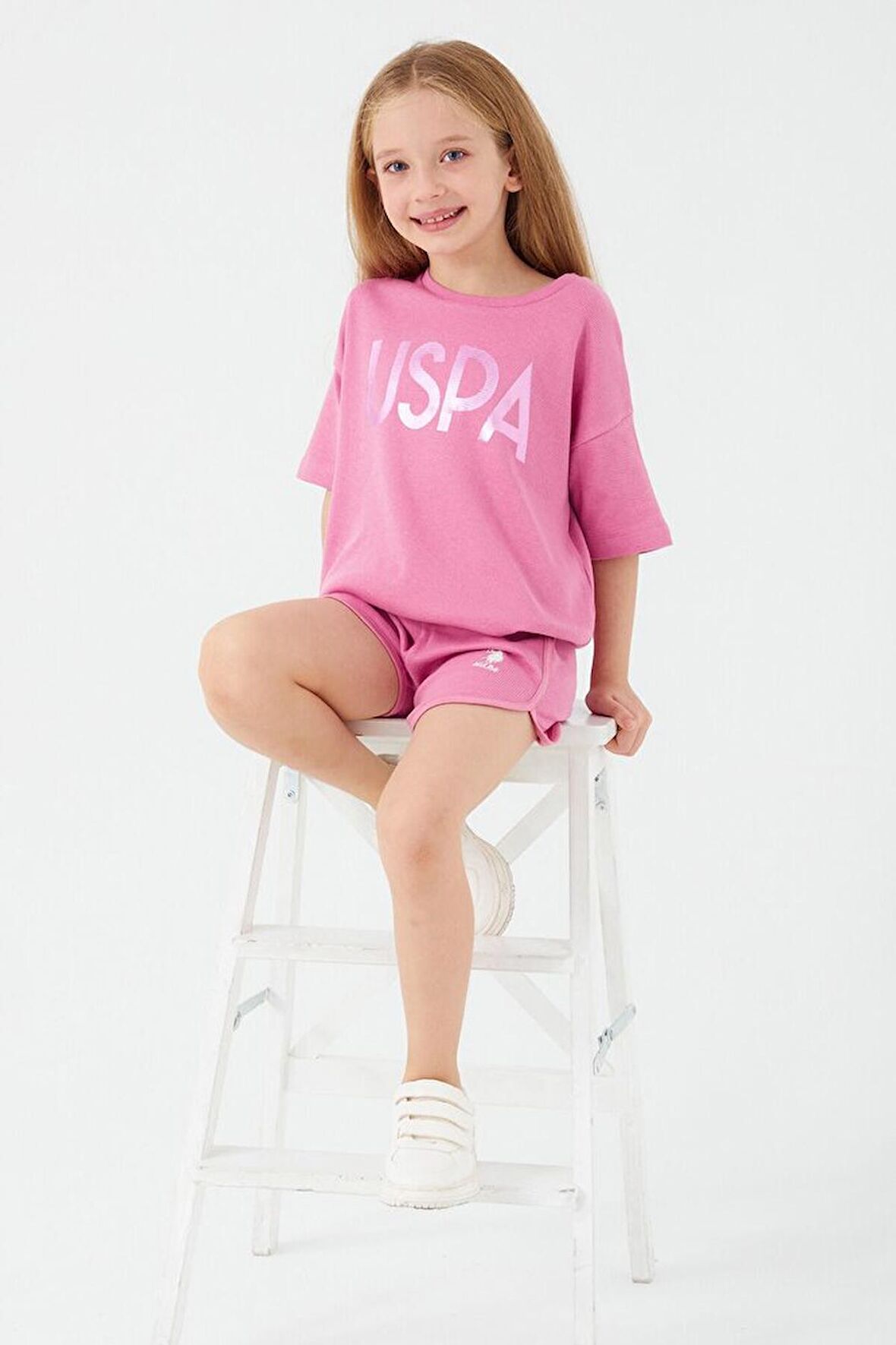 Sweet Pink Pembe Kız Çocuk Şort Takım