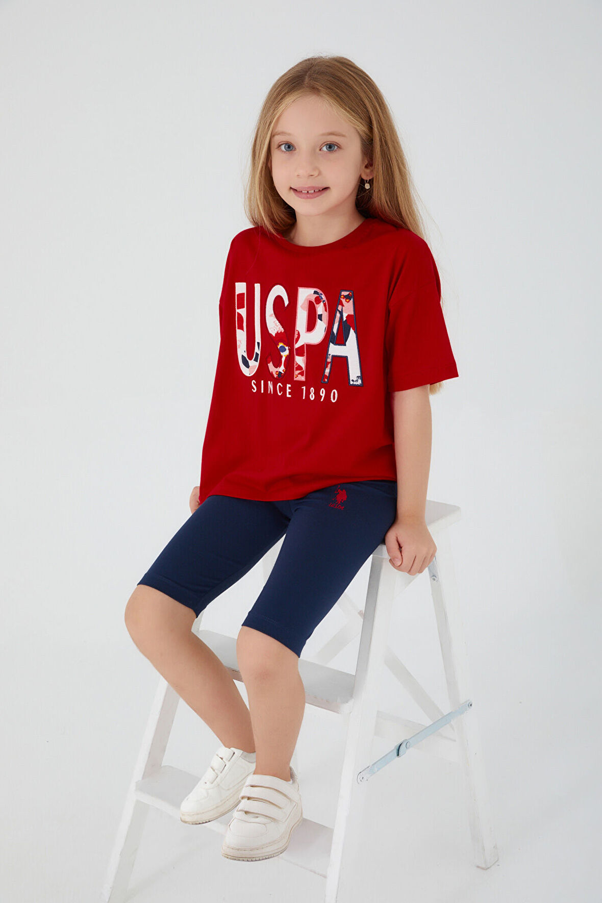 KIZ GARSON BERMUDA TAYT TAKIM KIRMIZI