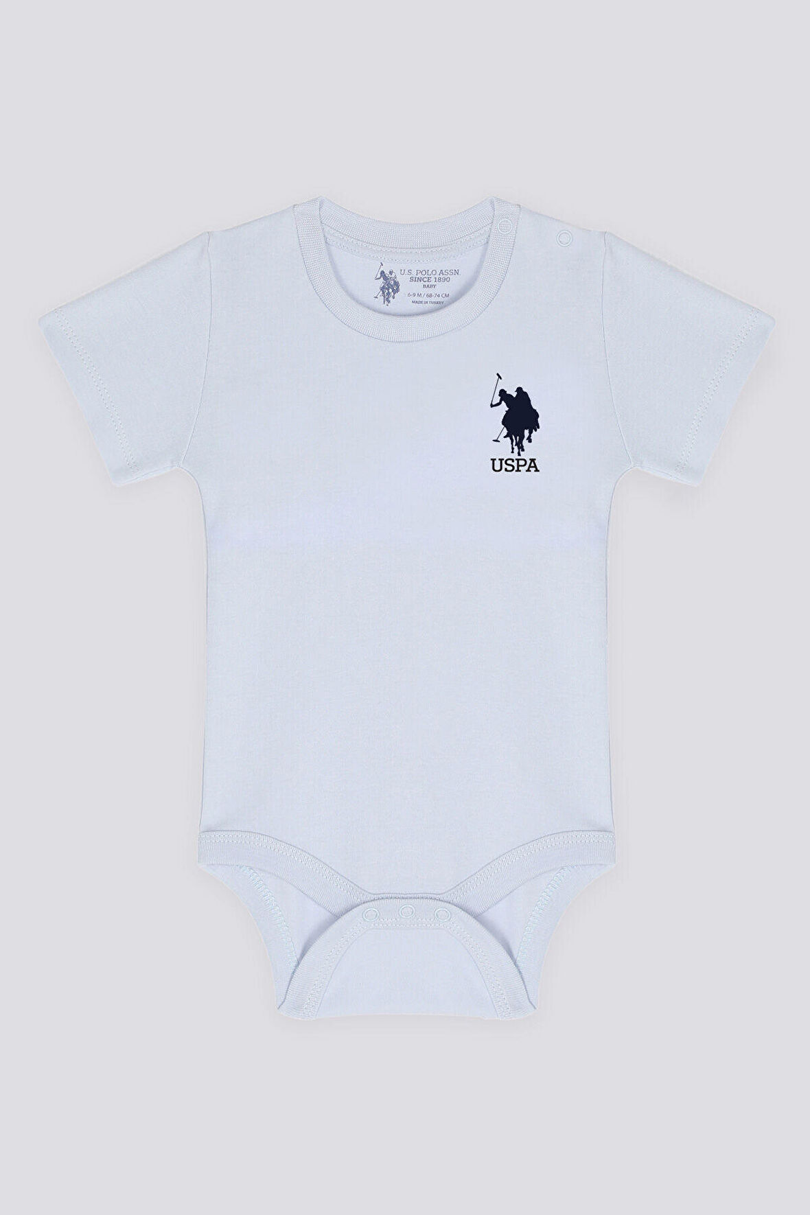 U.S. Polo Assn İnner Peace Gri Bebek Body Zıbın