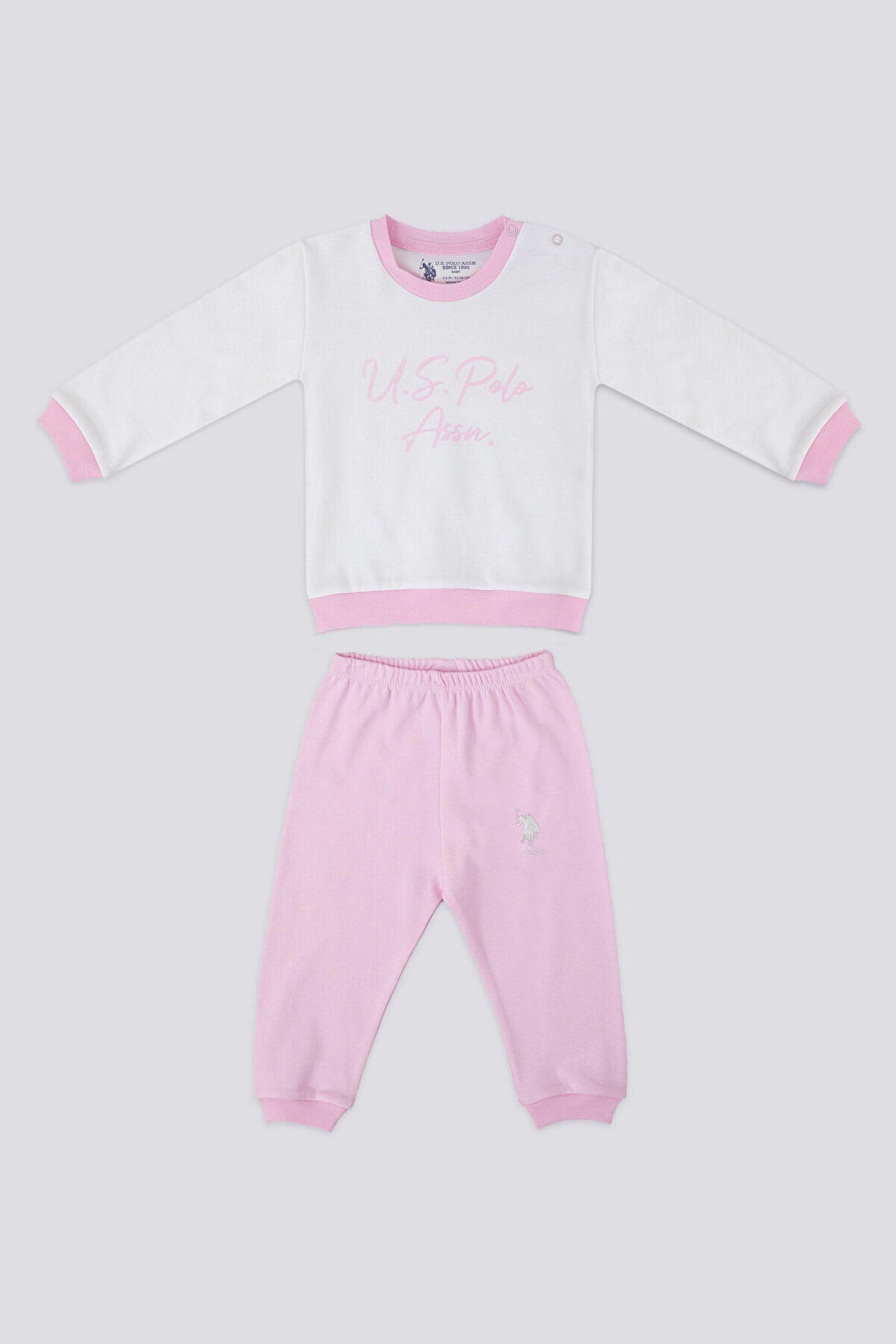 U.S. Polo Assn Live Natural Krem Bebek Sweatshirt Takım