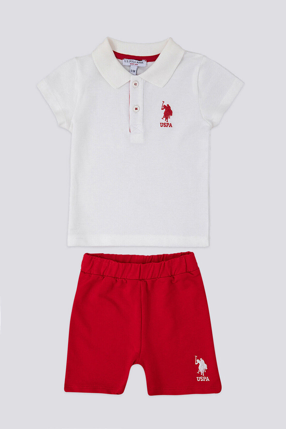 U.S. Polo Assn Noble Krem Bebek Polo Yaka Tshirt Takım