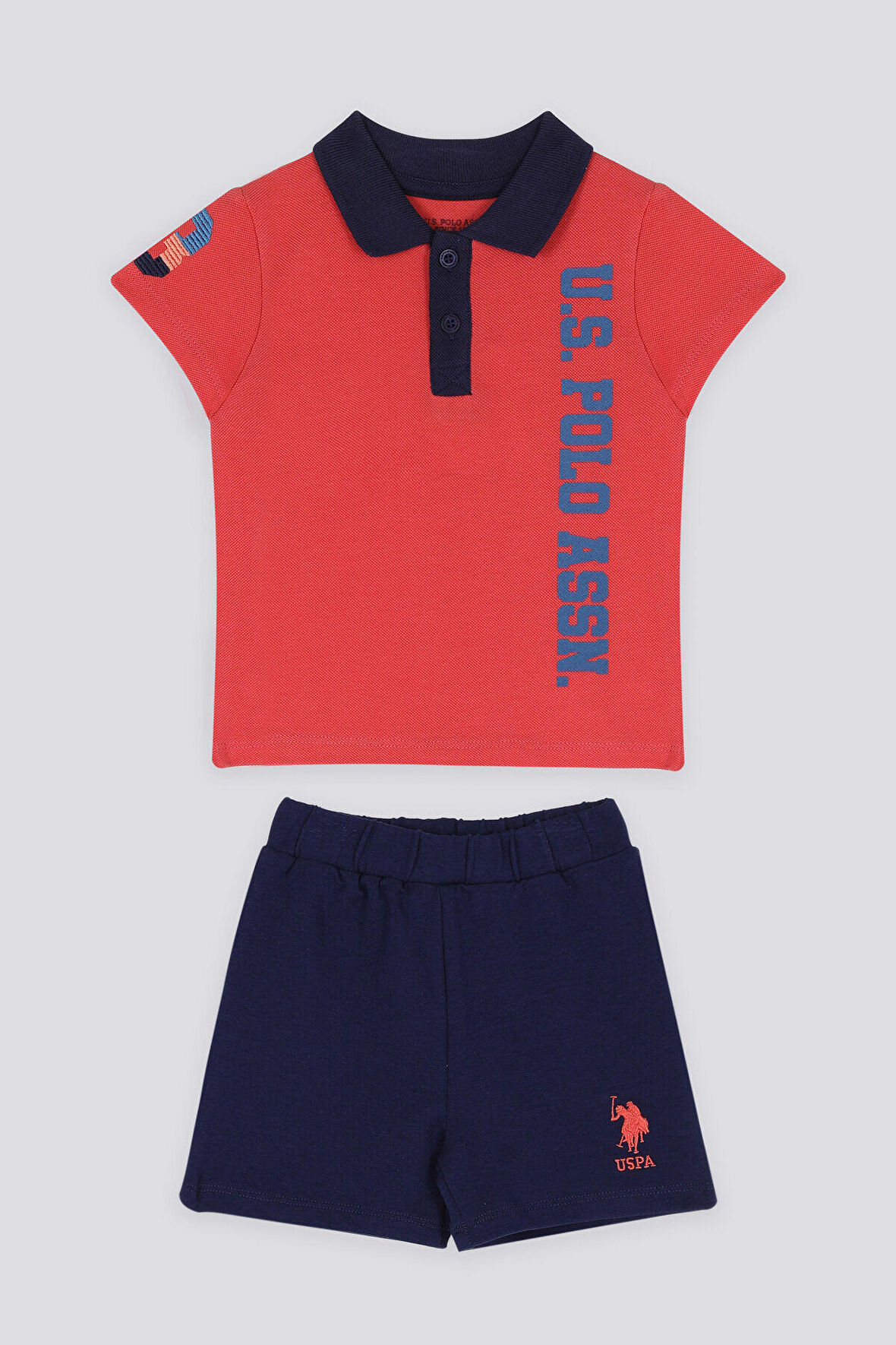 U.S. Polo Assn Azure Mavi Bebek Polo Yaka Tshirt Takım