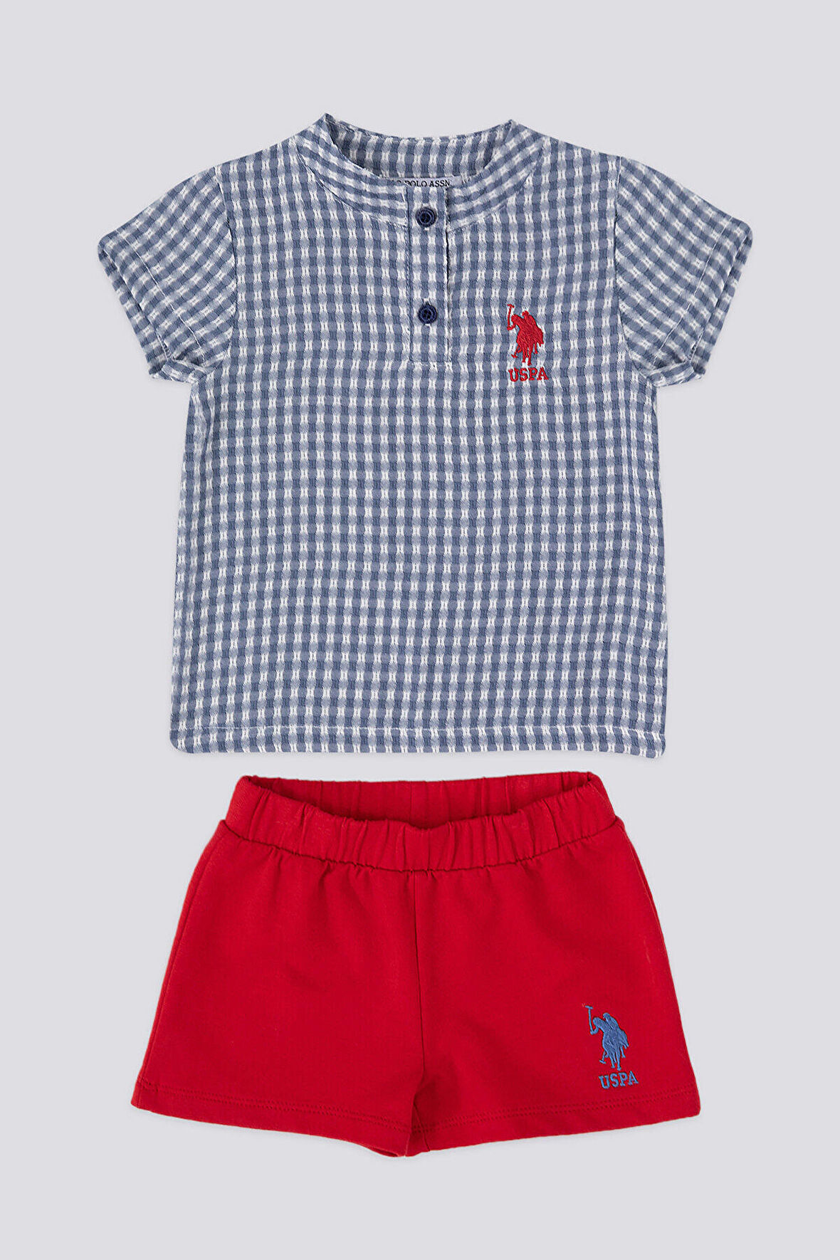 Square Compatible Lacivert Bebek Hakim Yaka Tshirt Takım