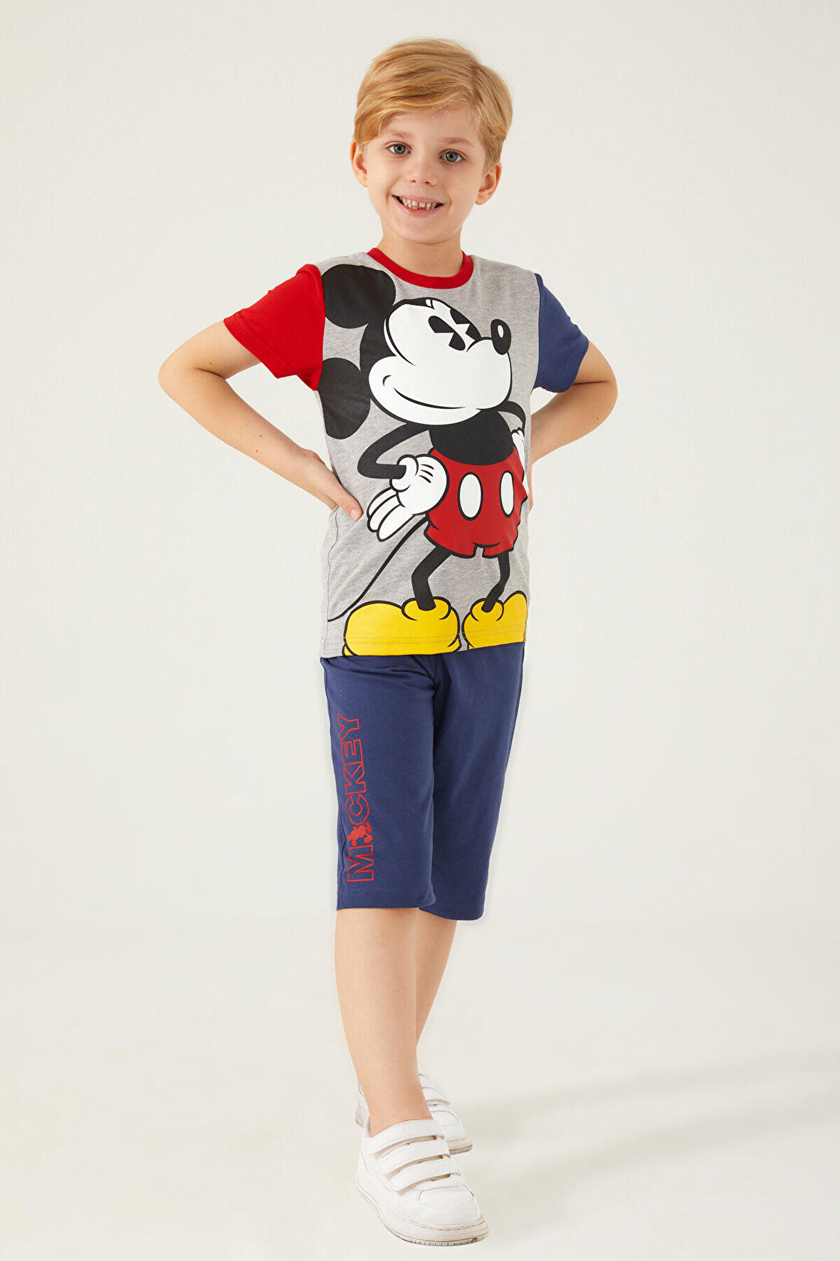 Mickey Mouse D4788-3 Çocuk  Gri Melanj Alt Üst Takım
