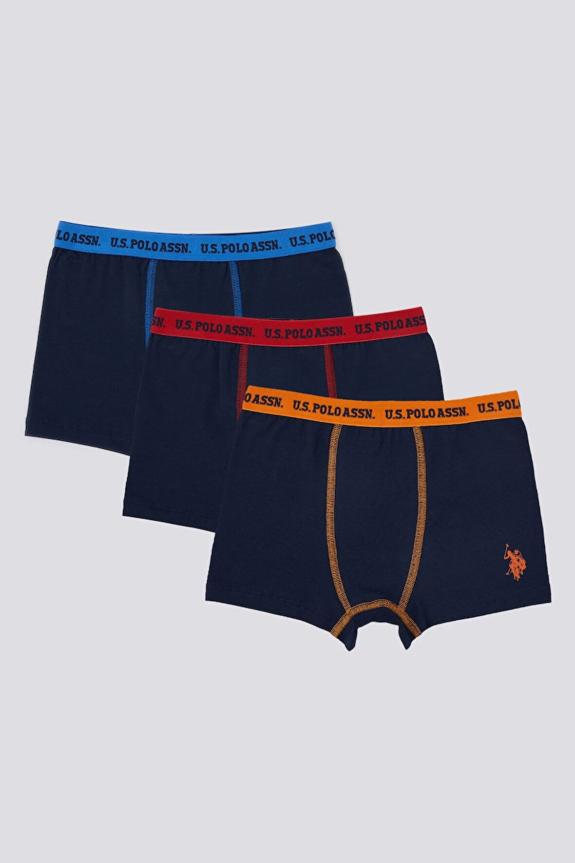 U.S. Polo Erkek Çocuk Boxer 3'Lü Takım 1370 NAVY