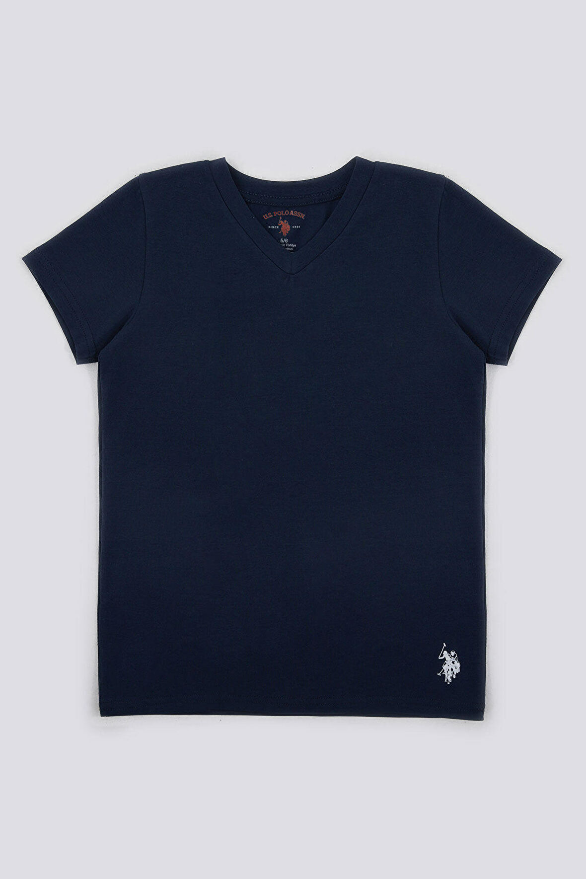 U.S. Polo Assn Solid Color Navy Erkek Çocuk V Yaka Fanila