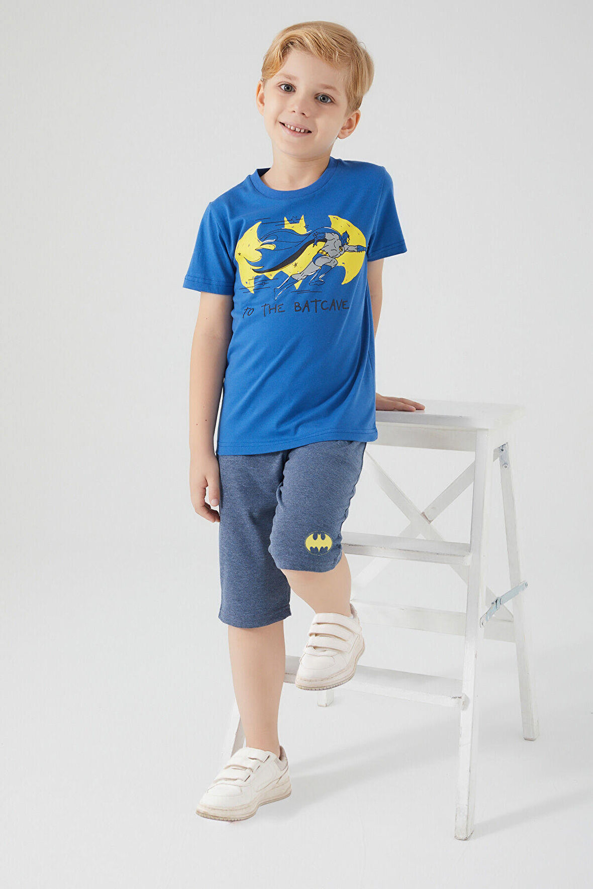 Batman To Do Batcave Mavi Erkek Çocuk Kapri Takım