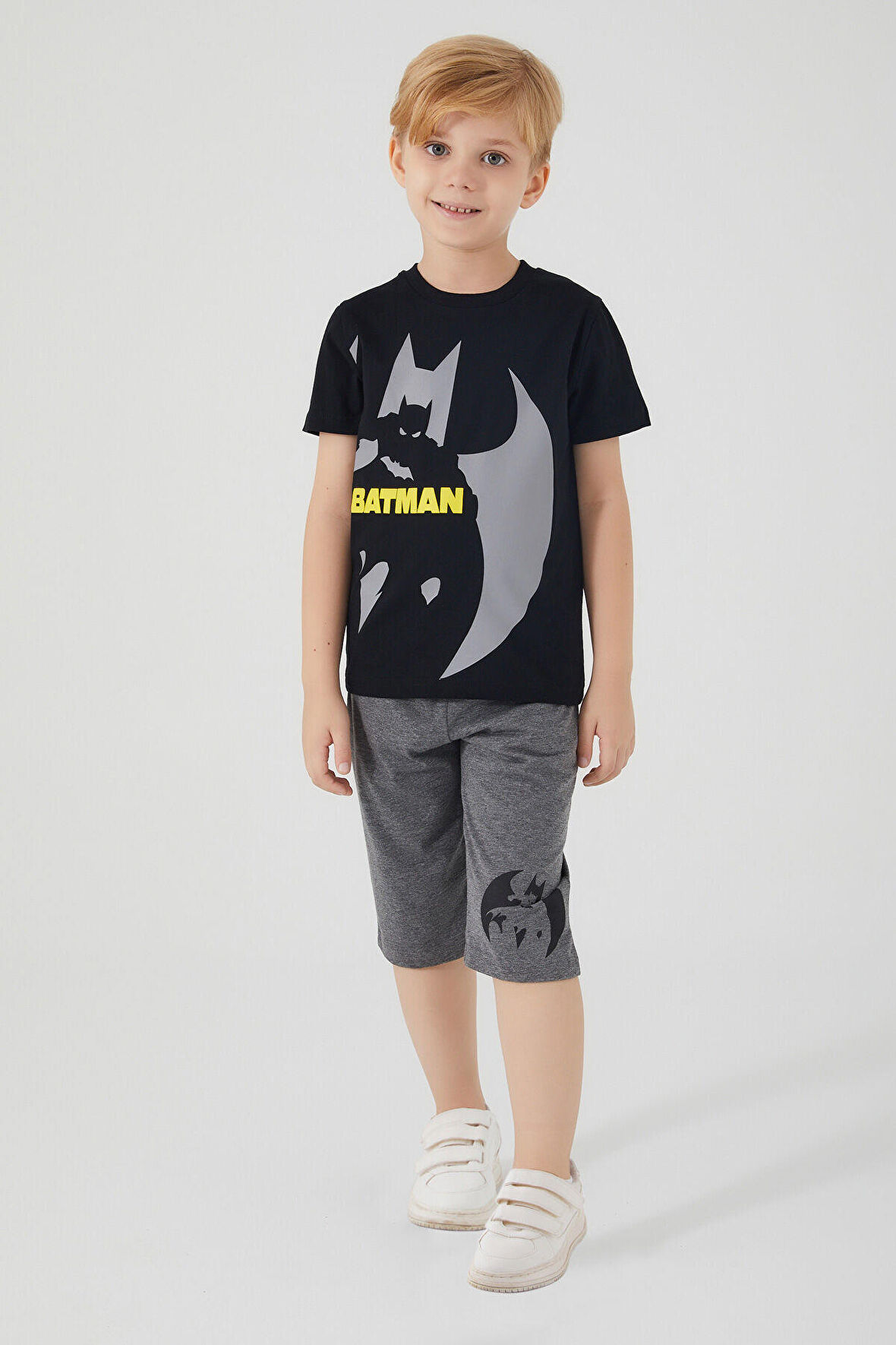 Batman Bat Wings Siyah Erkek Çocuk Kapri Takım