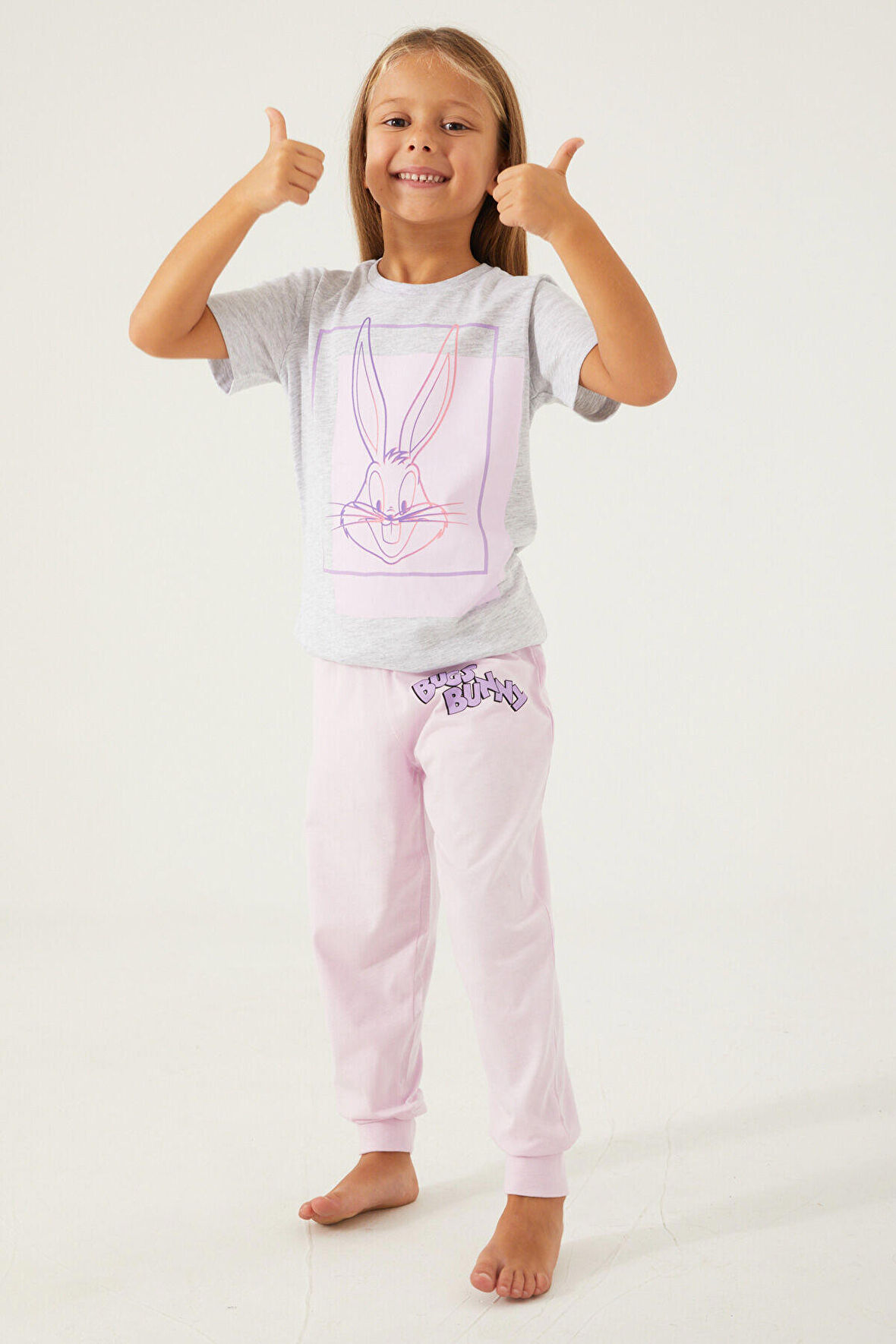 Looney Tunes Sweet Female Duck Kar Melanj Kız Çocuk Kısa Kol Pijama Takım
