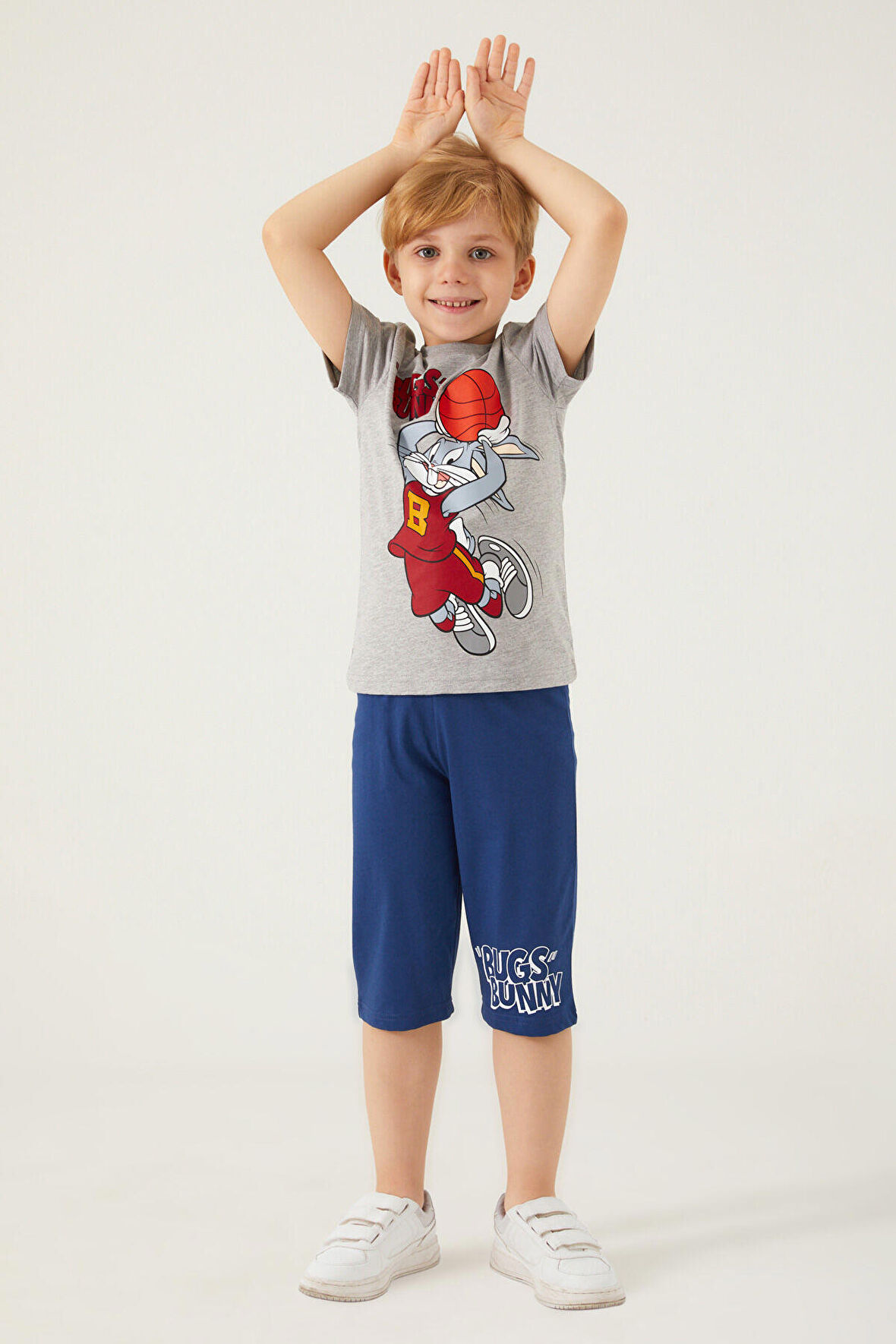 Looney Tunes L1569-3 Çocuk  Gri Melanj Alt Üst Takım