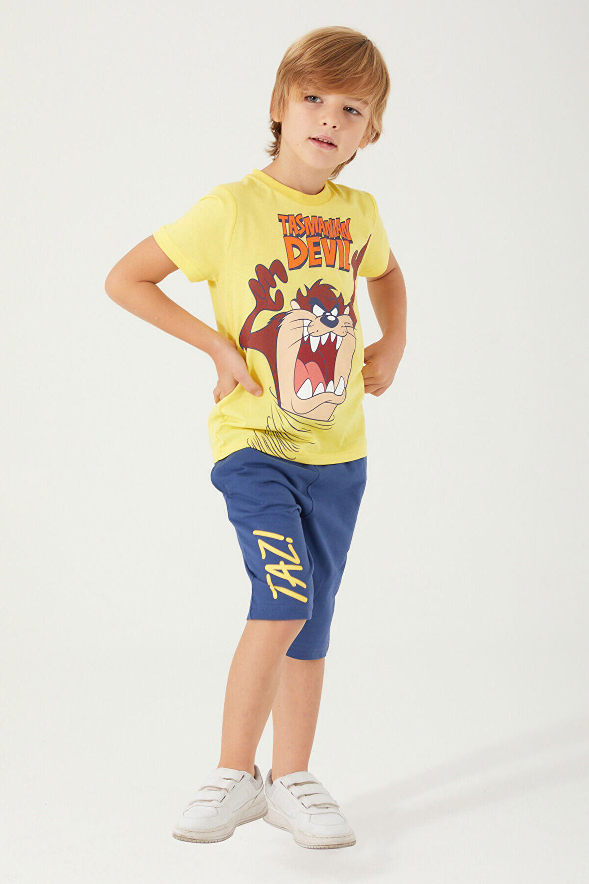 LOONEY TUNES ERKEK ÇOCUK BERMUDA TAKIM LİMONİ