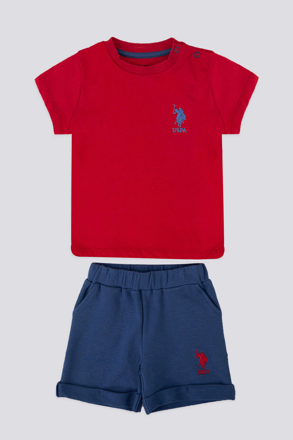 U.S. Polo Assn Passion Kırmızı Bebek Tshirt Takım