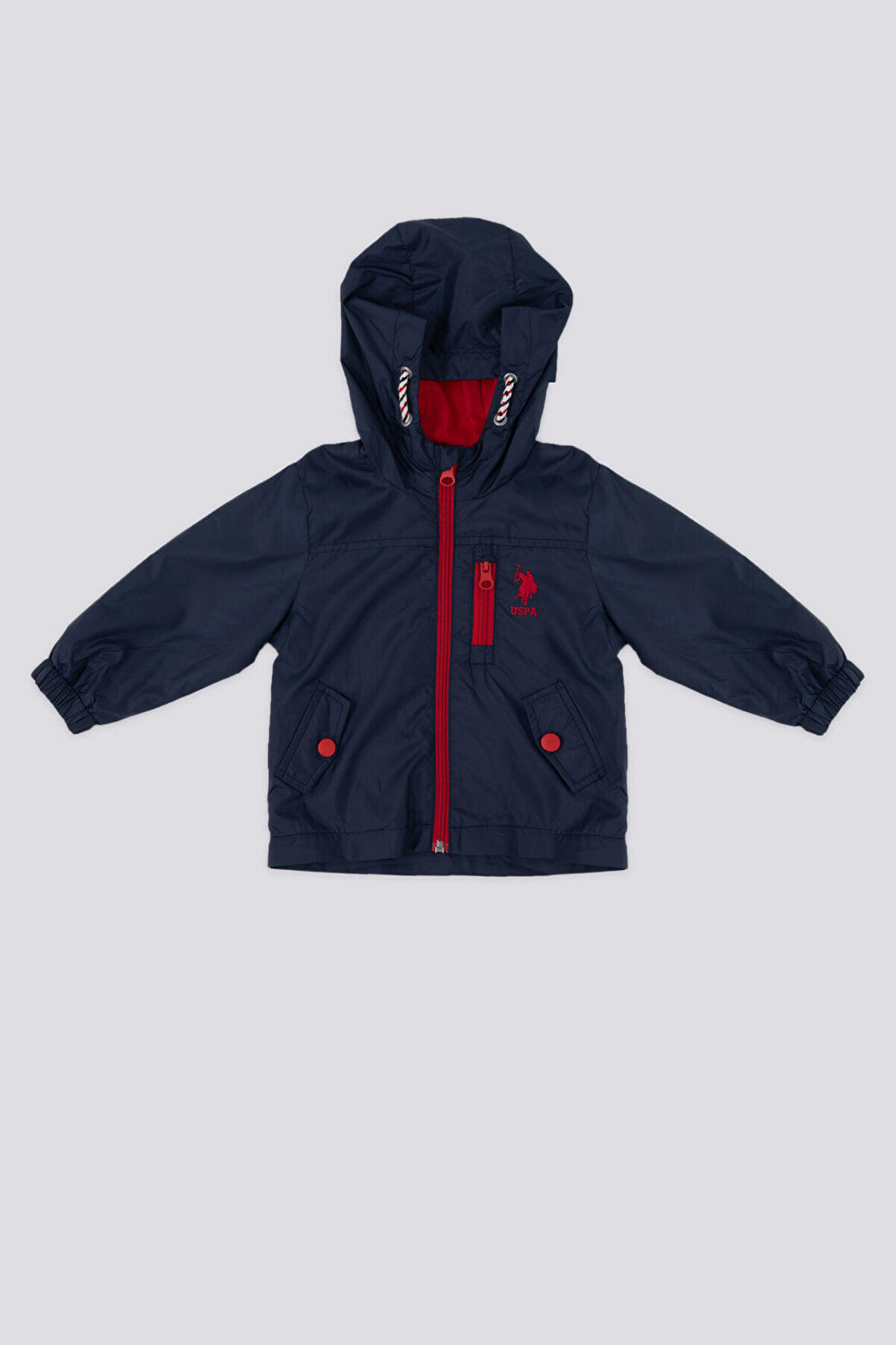 U.S. Polo Assn Waterproof Lacivert Erkek Bebek Yağmurluk