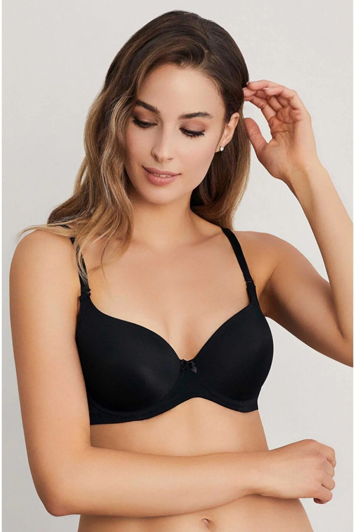 Kadın Siyah Yarı Destekli Tek Sütyen Ersk111