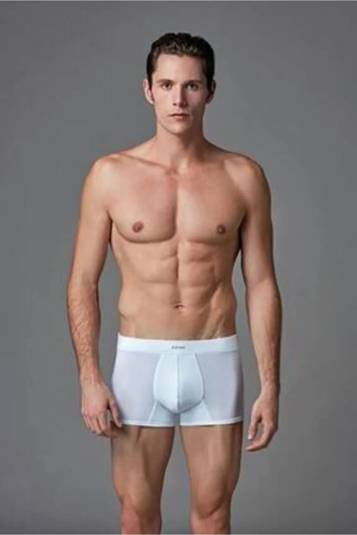 Erkek Mikro Modal Kemerli Boxer Beyaz-051