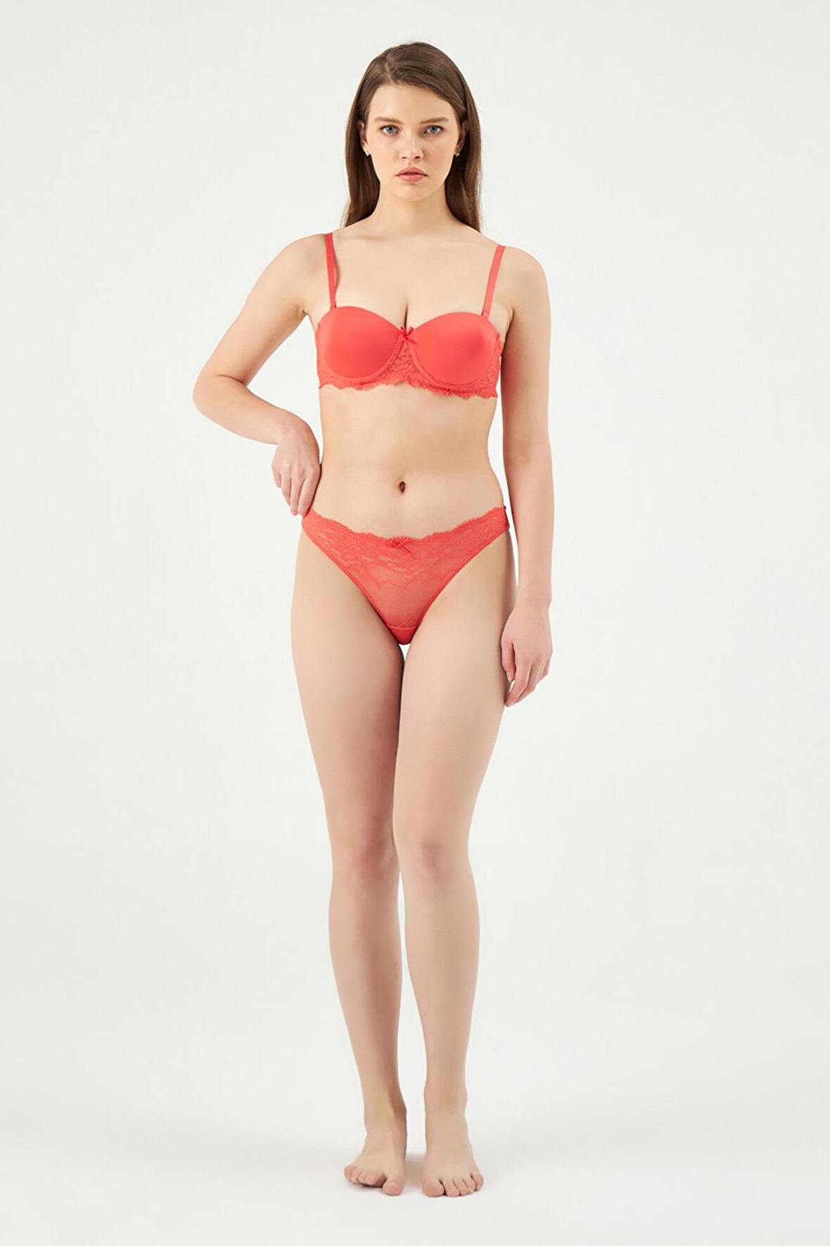 Eros Ersk910 Sandy Straplez Push-Up Sütyen Takımı