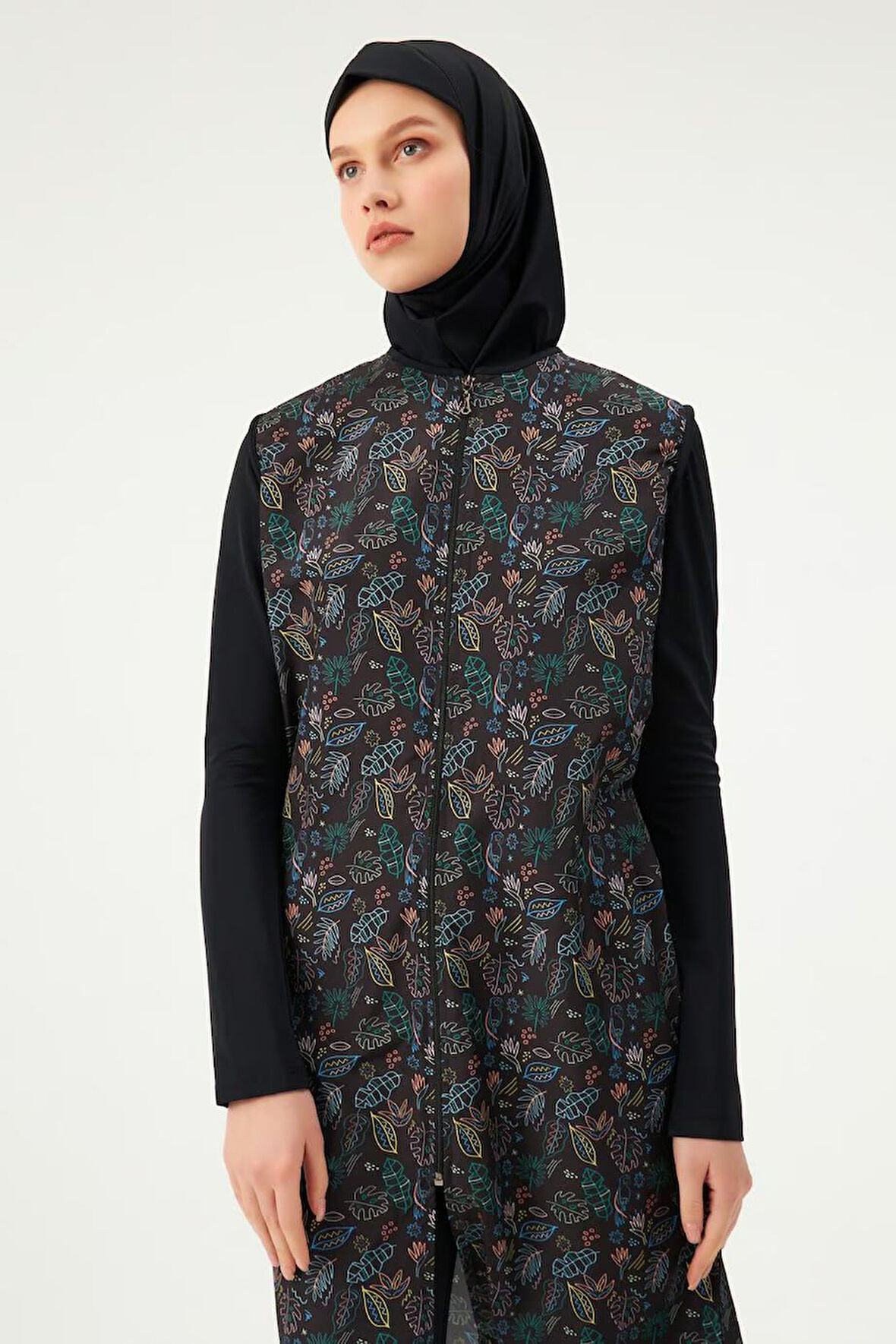 Eros 1748 Siyah Tam Tesettür Mayo Takımı