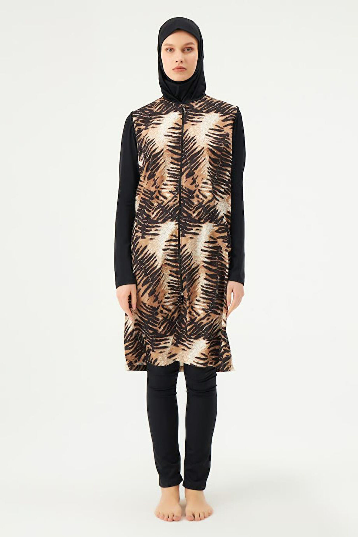 Eros 1751 Siyah Tam Tesettür Mayo Takımı