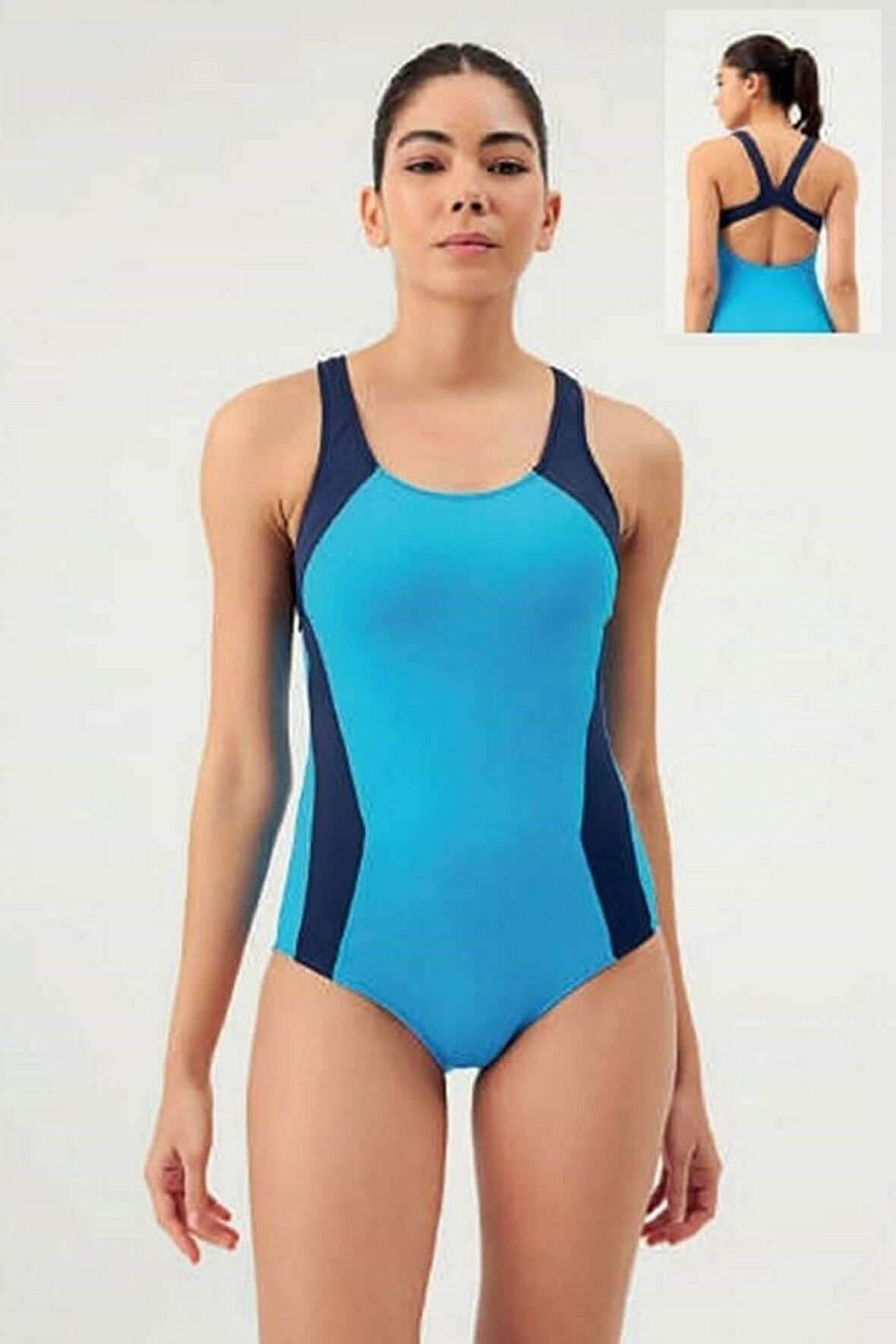 Kadın Yüzücü Mayo - Mavi | 34