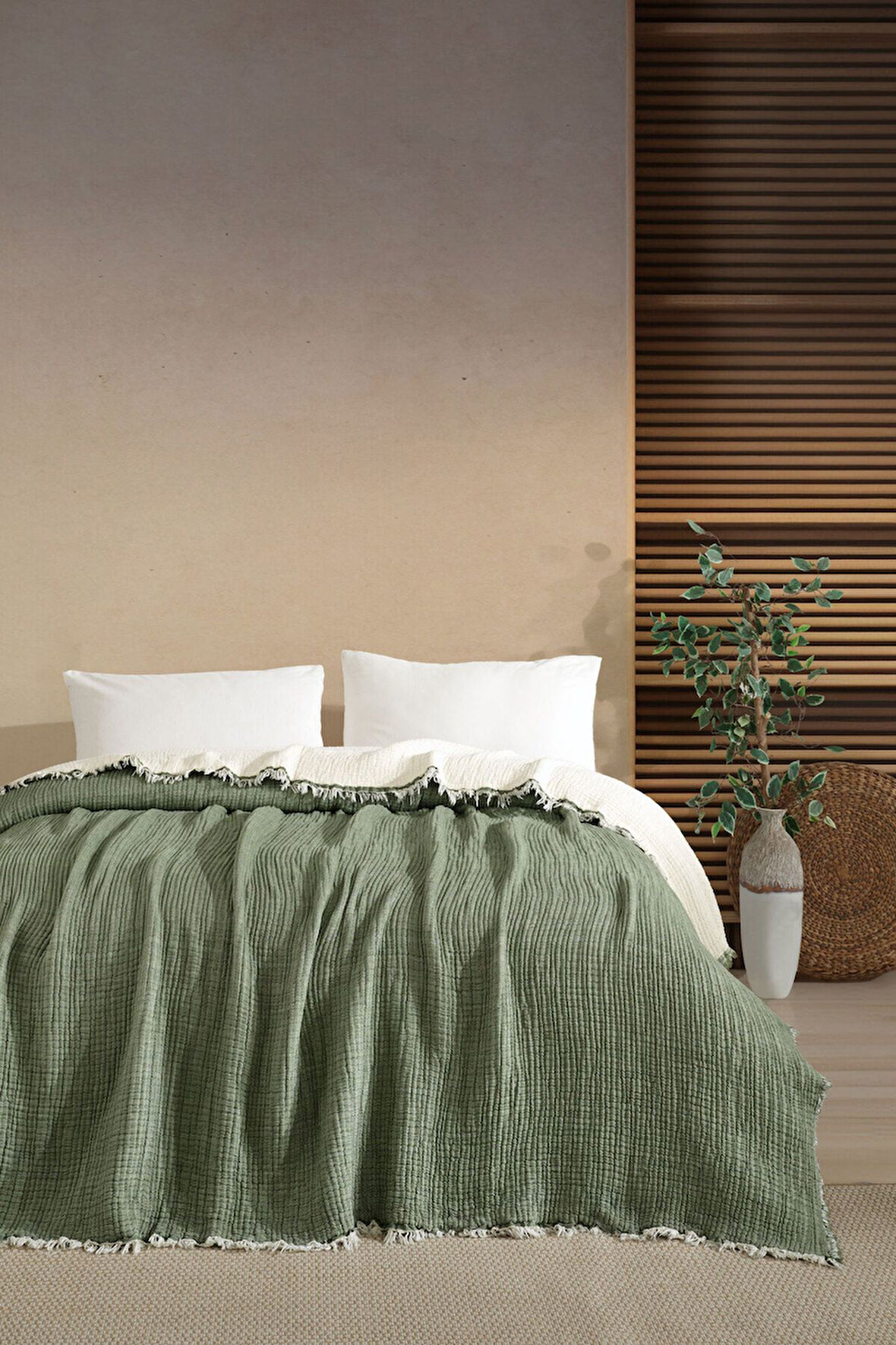 Varol 5 Katlı %100 Pamuk Müslin Yatak Örtüsü – 230x240 cm