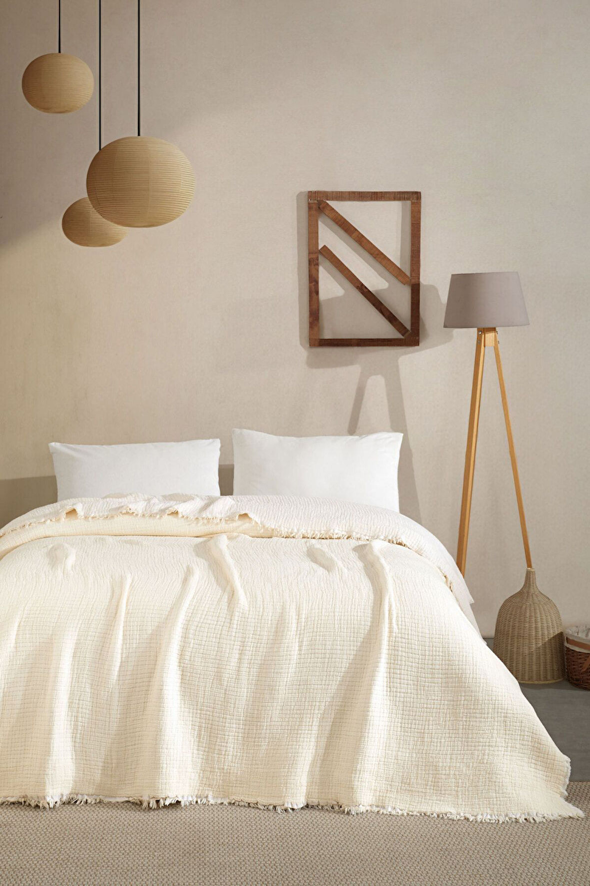 Varol Tek Kişilik 5 Katlı %100 Pamuk Müslin Yatak Örtüsü 