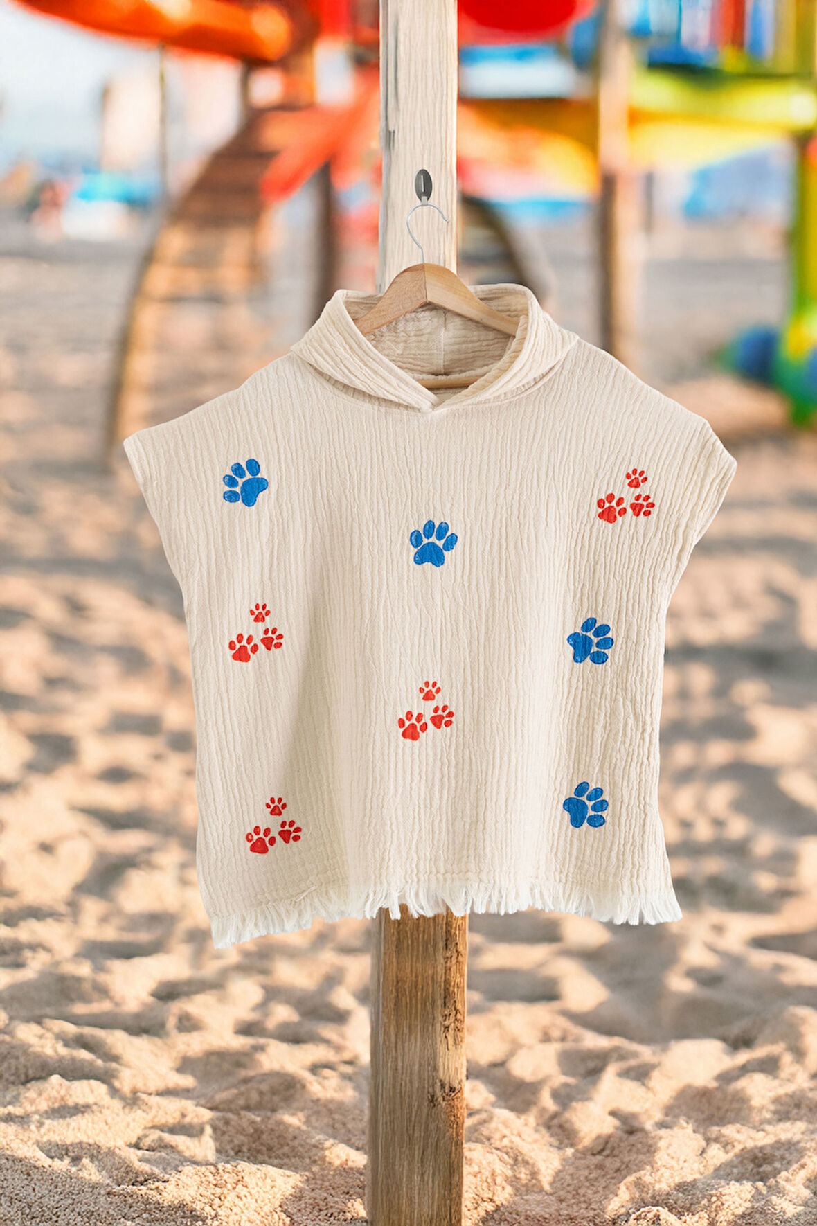 Varol Organik %100 Pamuk Müslin Çocuk Panço - Pati